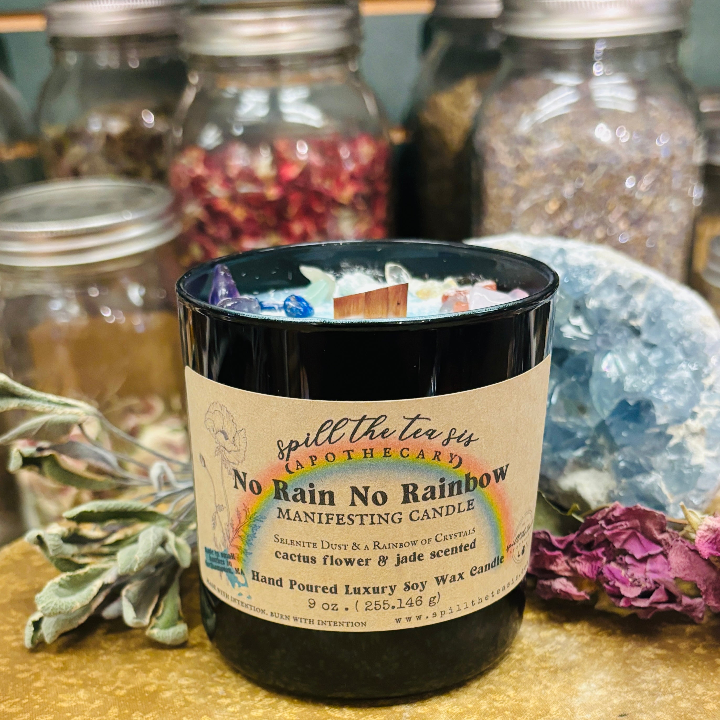 No Rain No Rainbow Candle