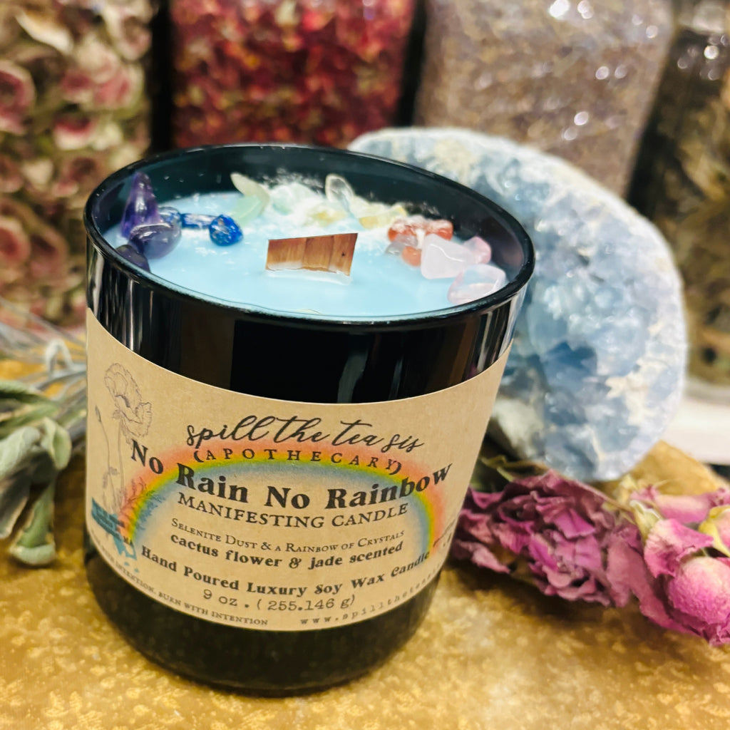 No Rain No Rainbow Candle