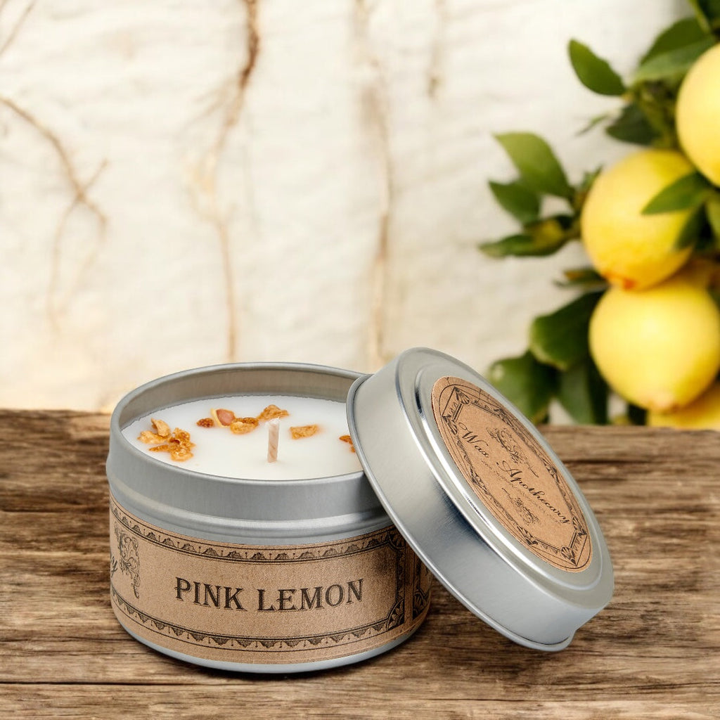 Pink Lemon Botanical Candle - 4 oz Travel Tin