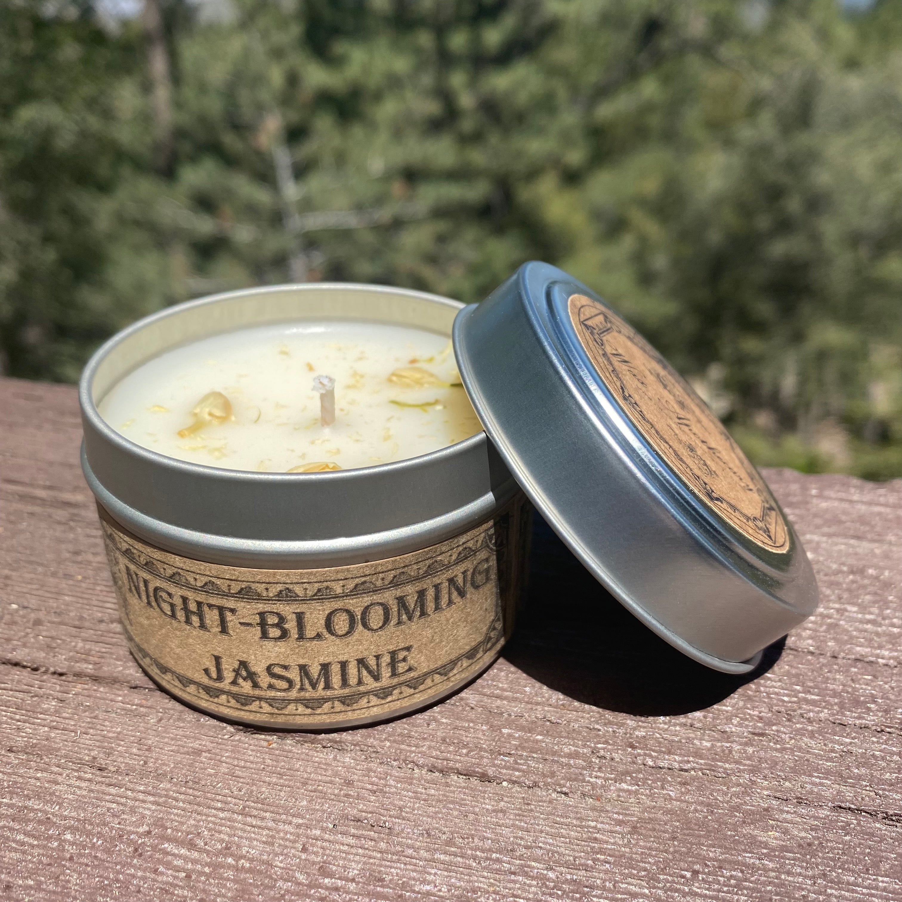 Night-Blooming Jasmine Botanical Candle - 4 oz Travel Tin