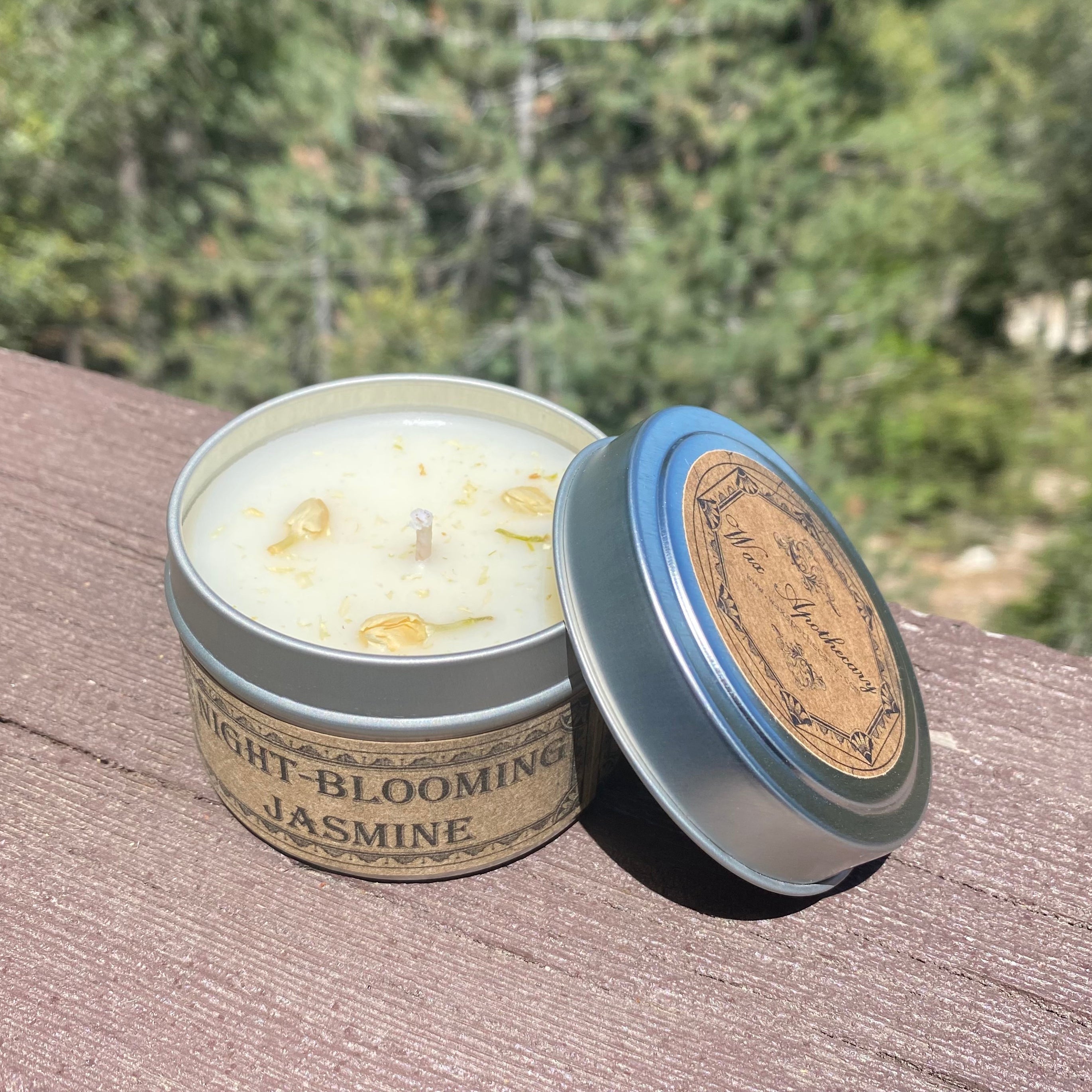 Night-Blooming Jasmine Botanical Candle - 4 oz Travel Tin