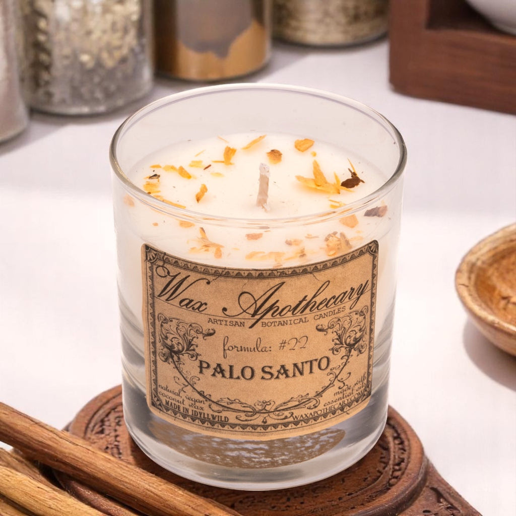 Palo Santo Botanical Candle - 7 oz Scotch Glass