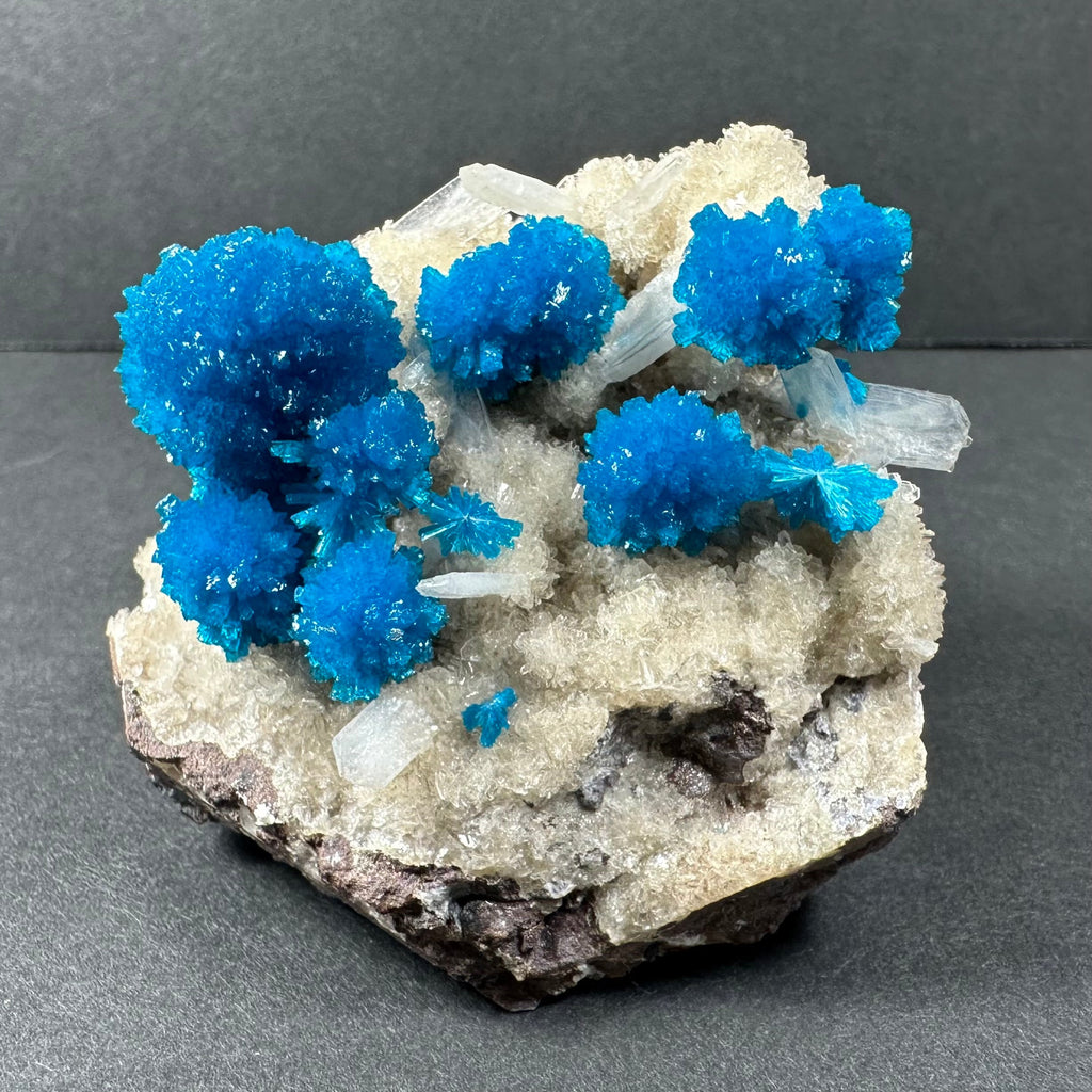Cavansite with Stilbite on Matrix