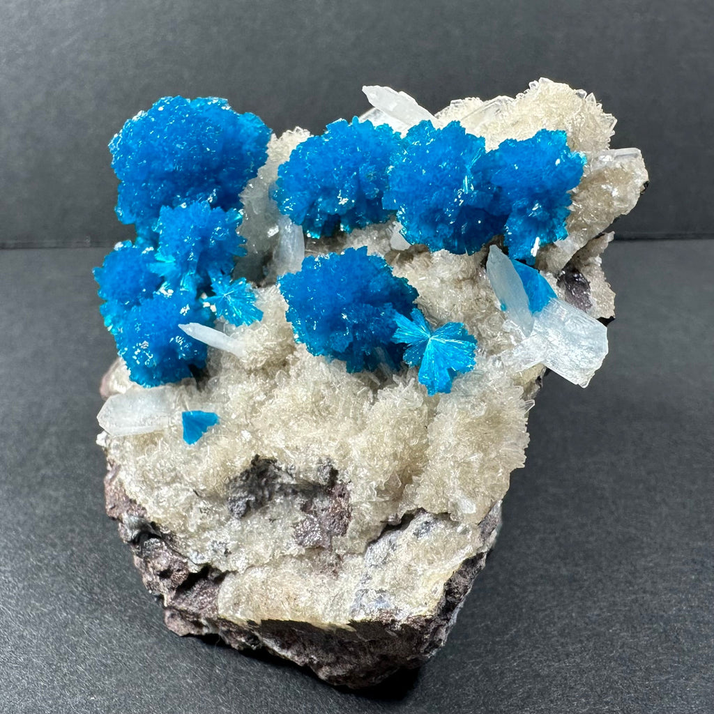 Cavansite with Stilbite on Matrix