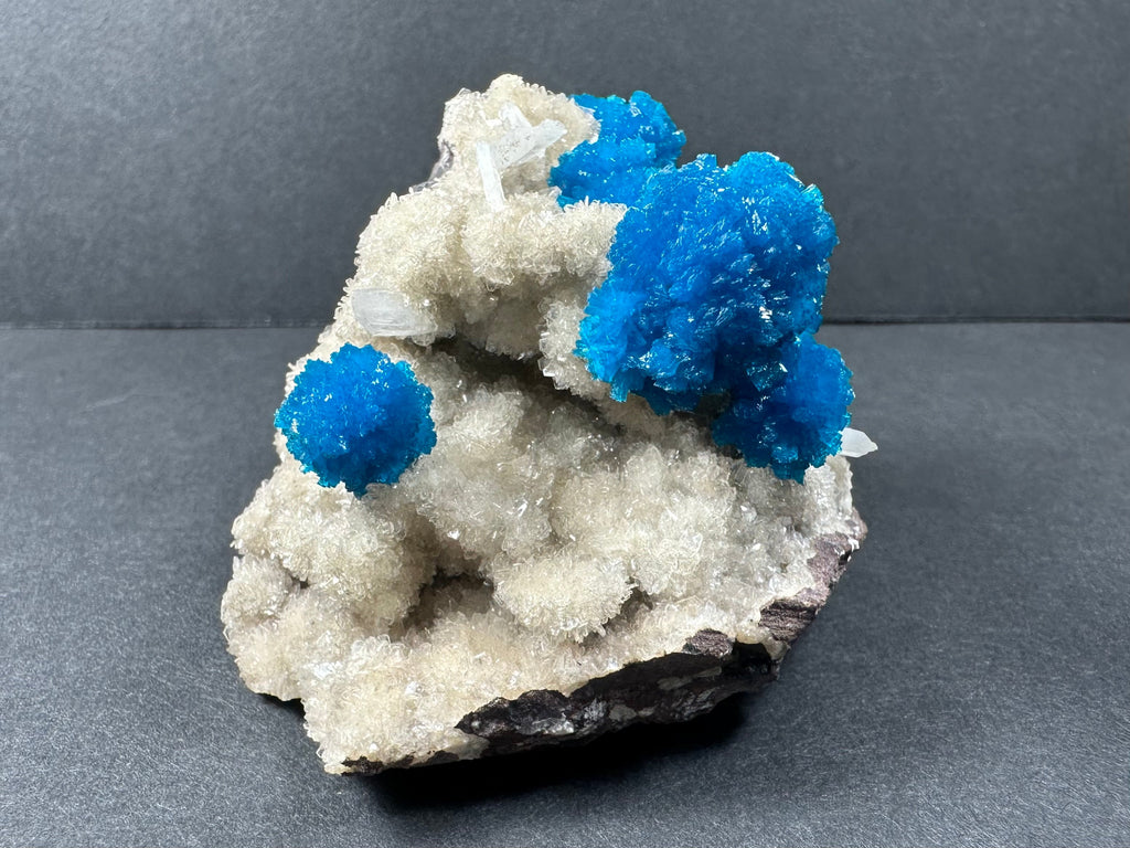 Cavansite with Stilbite on Matrix