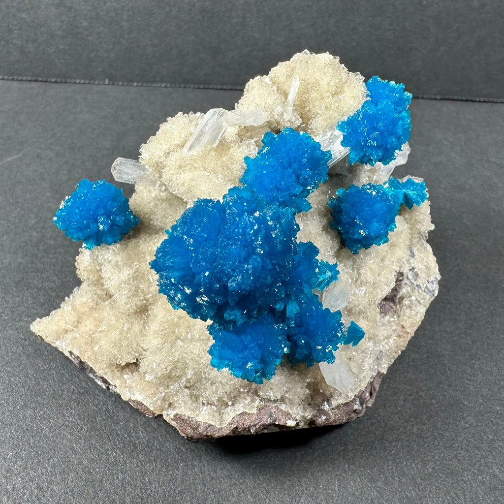 Cavansite with Stilbite on Matrix
