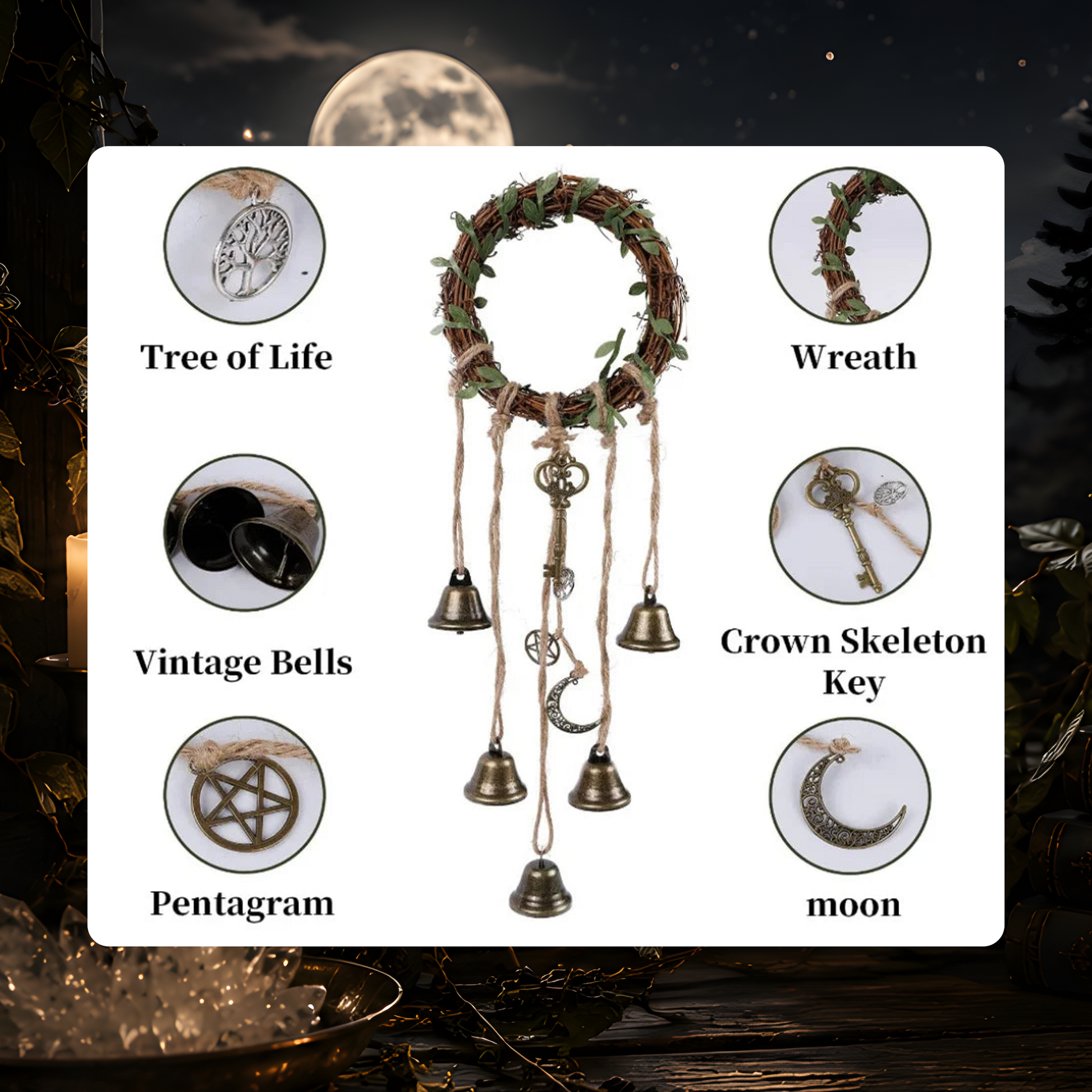 Witch Bells Protection Wreath