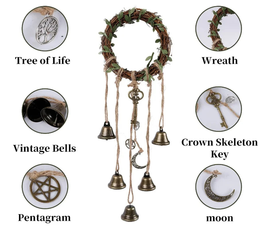 Witch Bells Protection Wreath