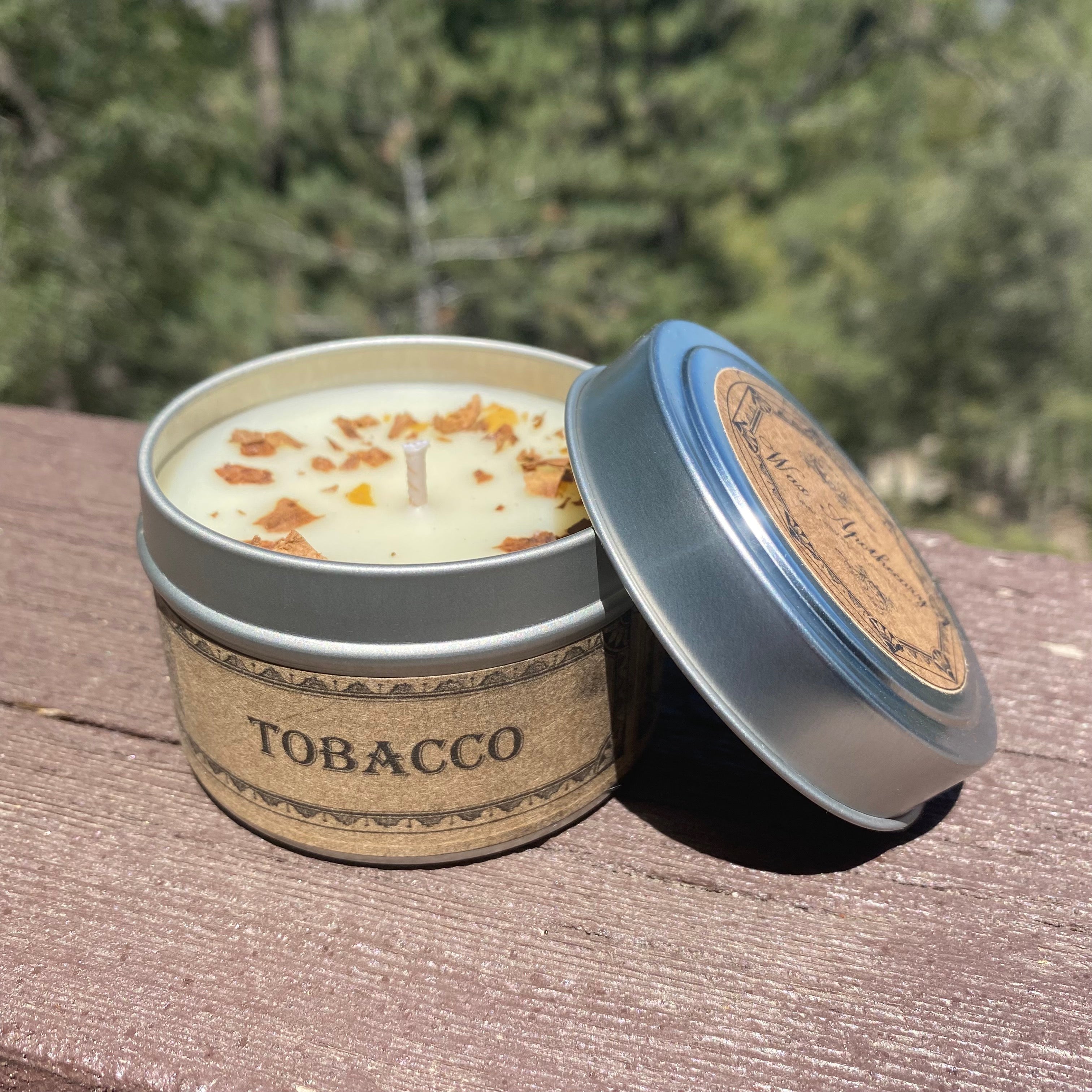 Tobacco Botanical Candle - 4 oz Travel Tin