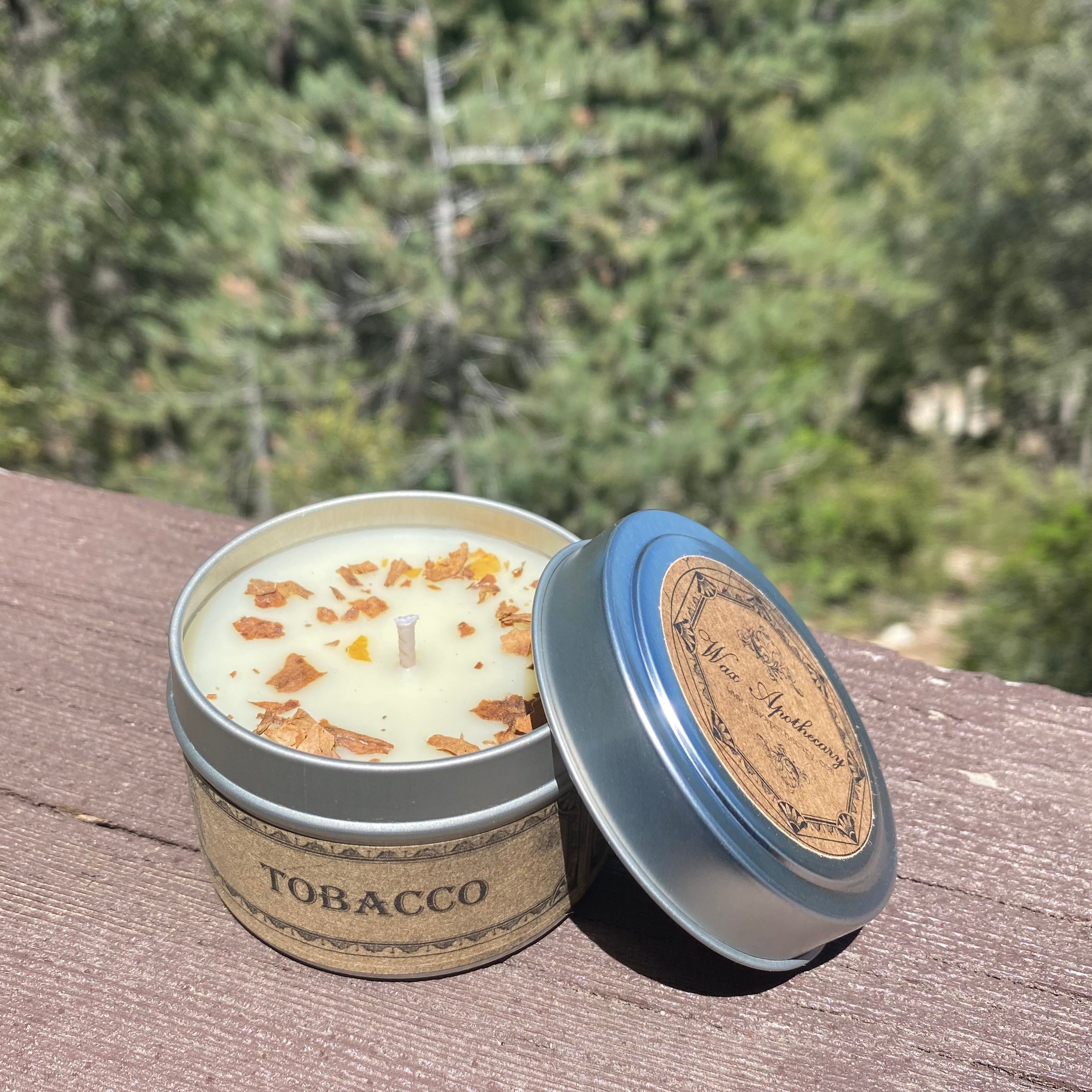 Tobacco Botanical Candle - 4 oz Travel Tin