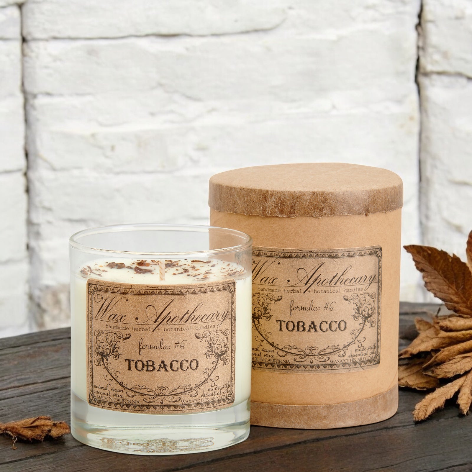 Tobacco Botanical Candle - 7 oz Scotch Glass