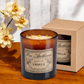 Vanilla Botanical Candle - 9 oz Artisan Amber Glass