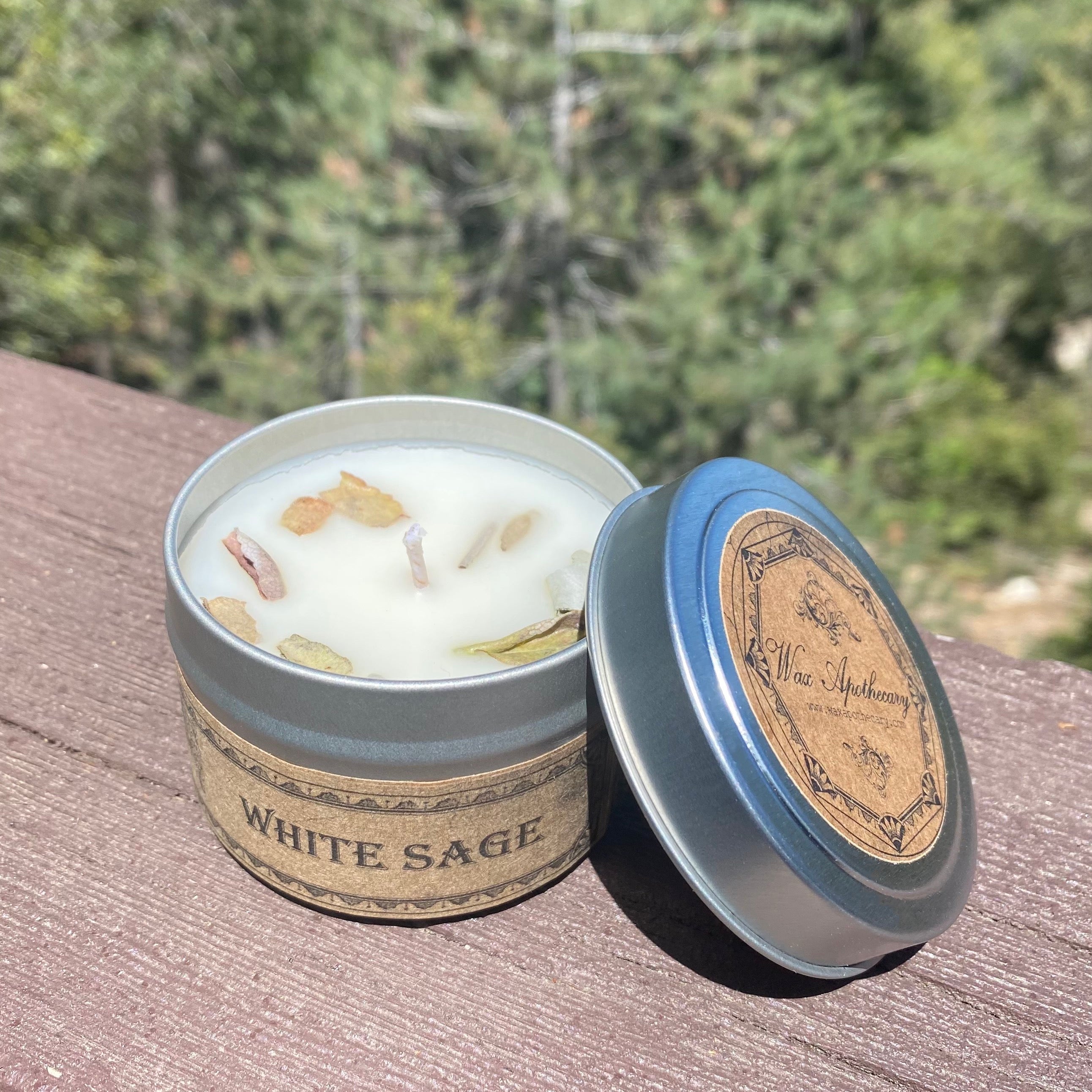 White Sage Botanical Candle - 4 oz Travel Tin