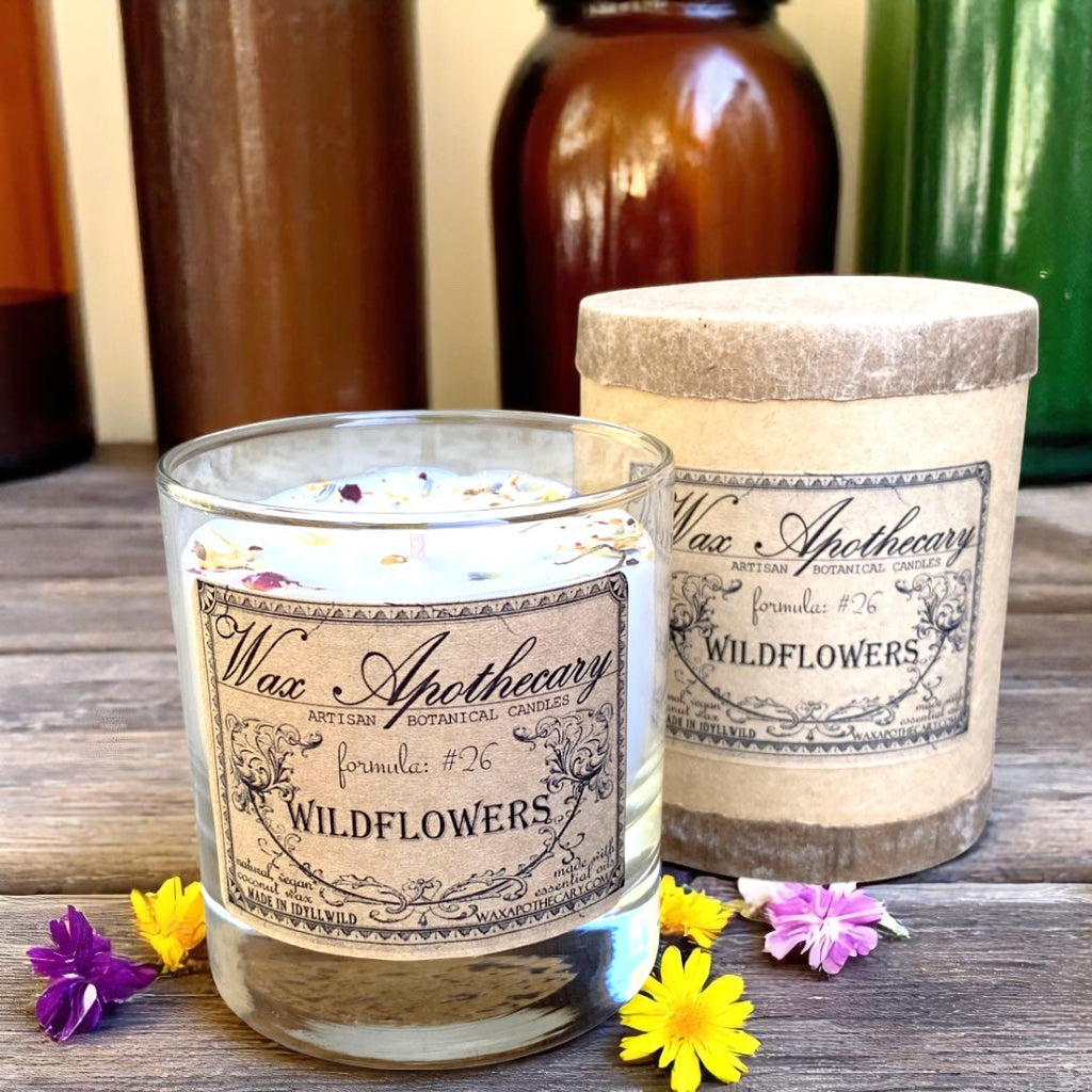 Wildflowers Botanical Candle - 7 oz Scotch Glass