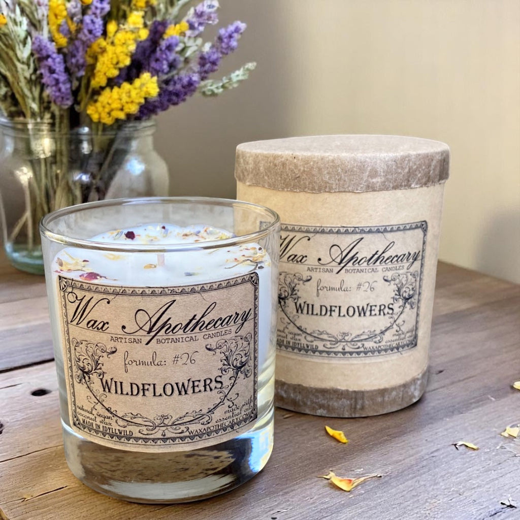 Wildflowers Botanical Candle - 7 oz Scotch Glass