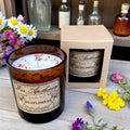 Wildflowers Botanical Candle - 9 oz Artisan Amber Glass