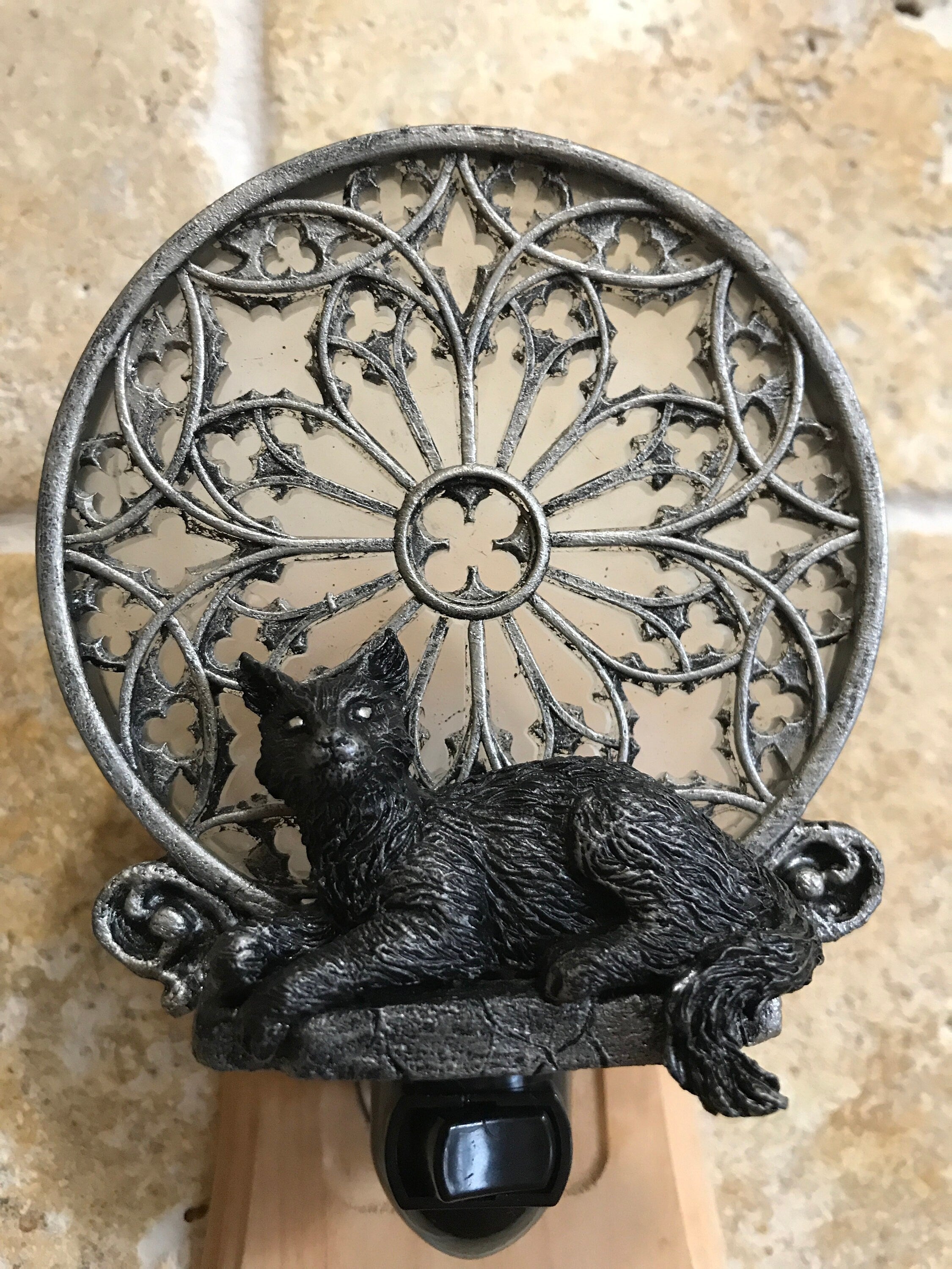 Gothic Cat Cathedral Nightlight