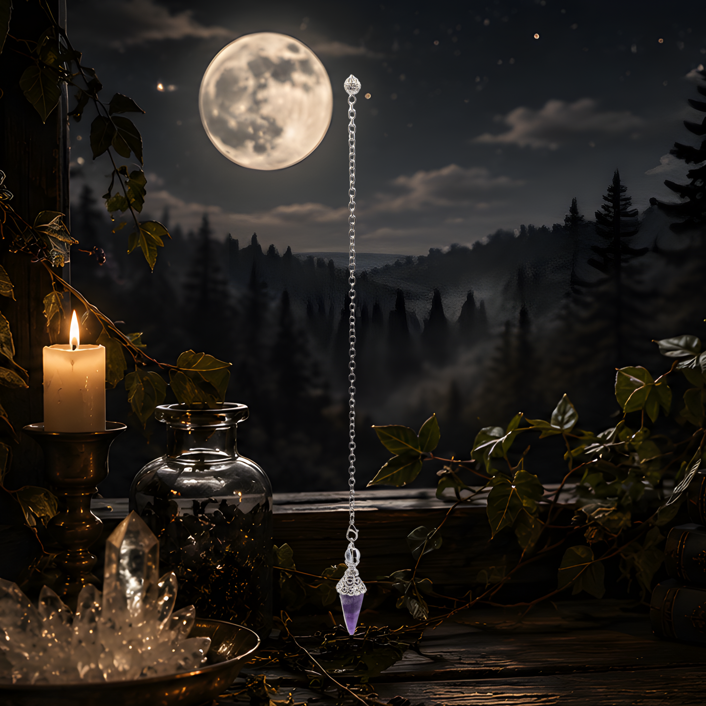Ornate Amethyst Pendulum