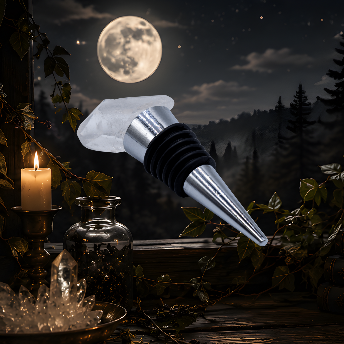 Arkansas Quartz Wine Stopper