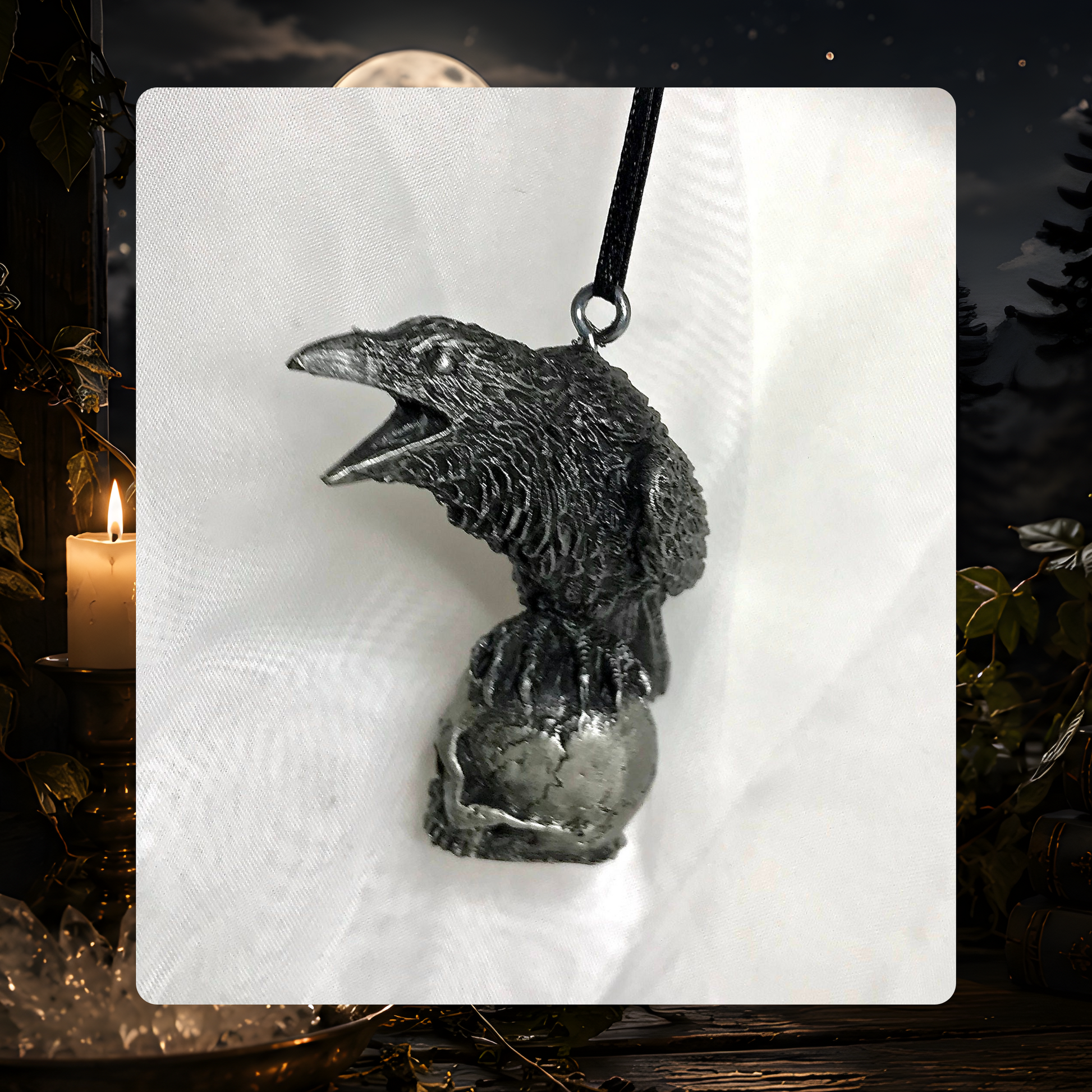 Raven & Skull Ornament