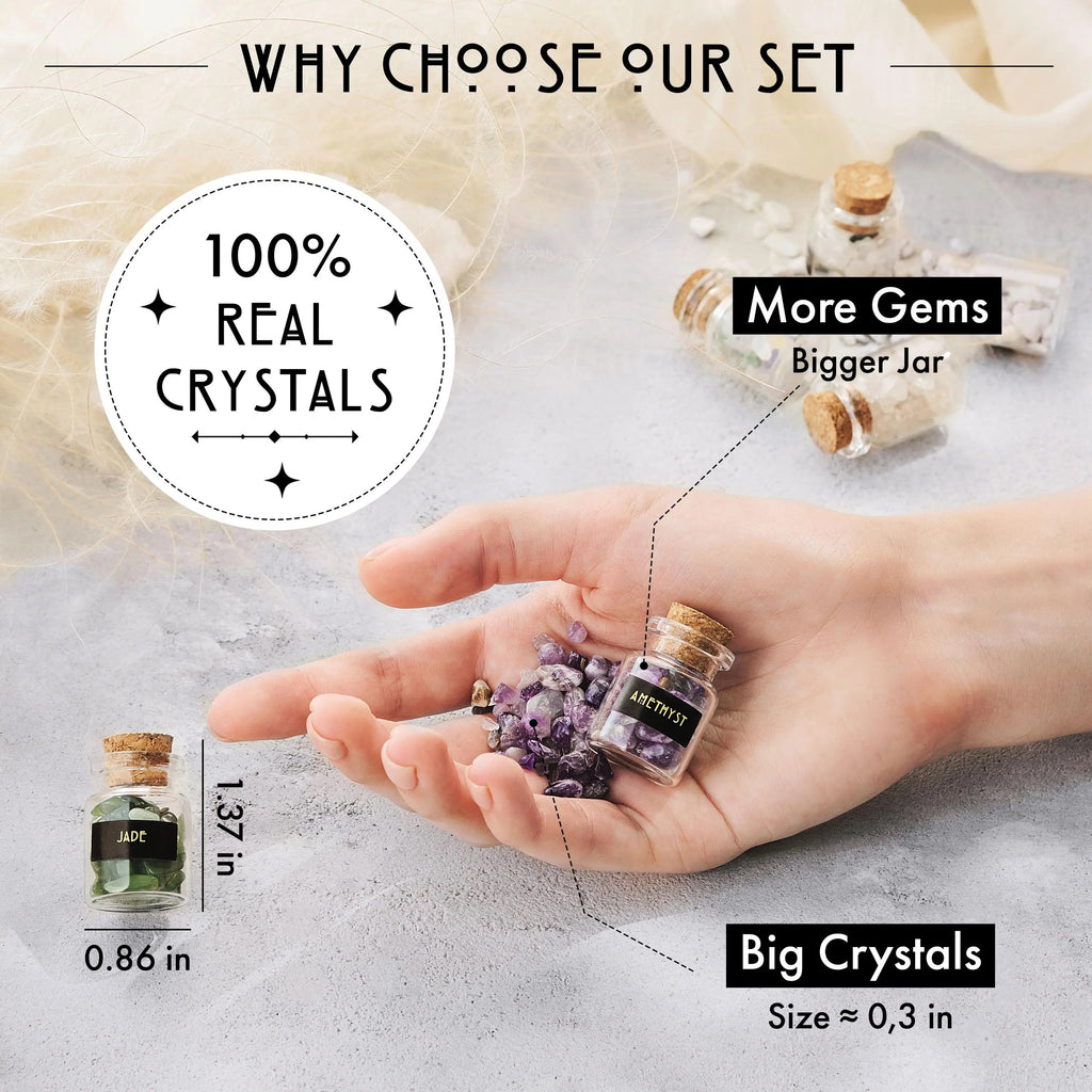 30-Piece Gemstone Spell Jar Kit
