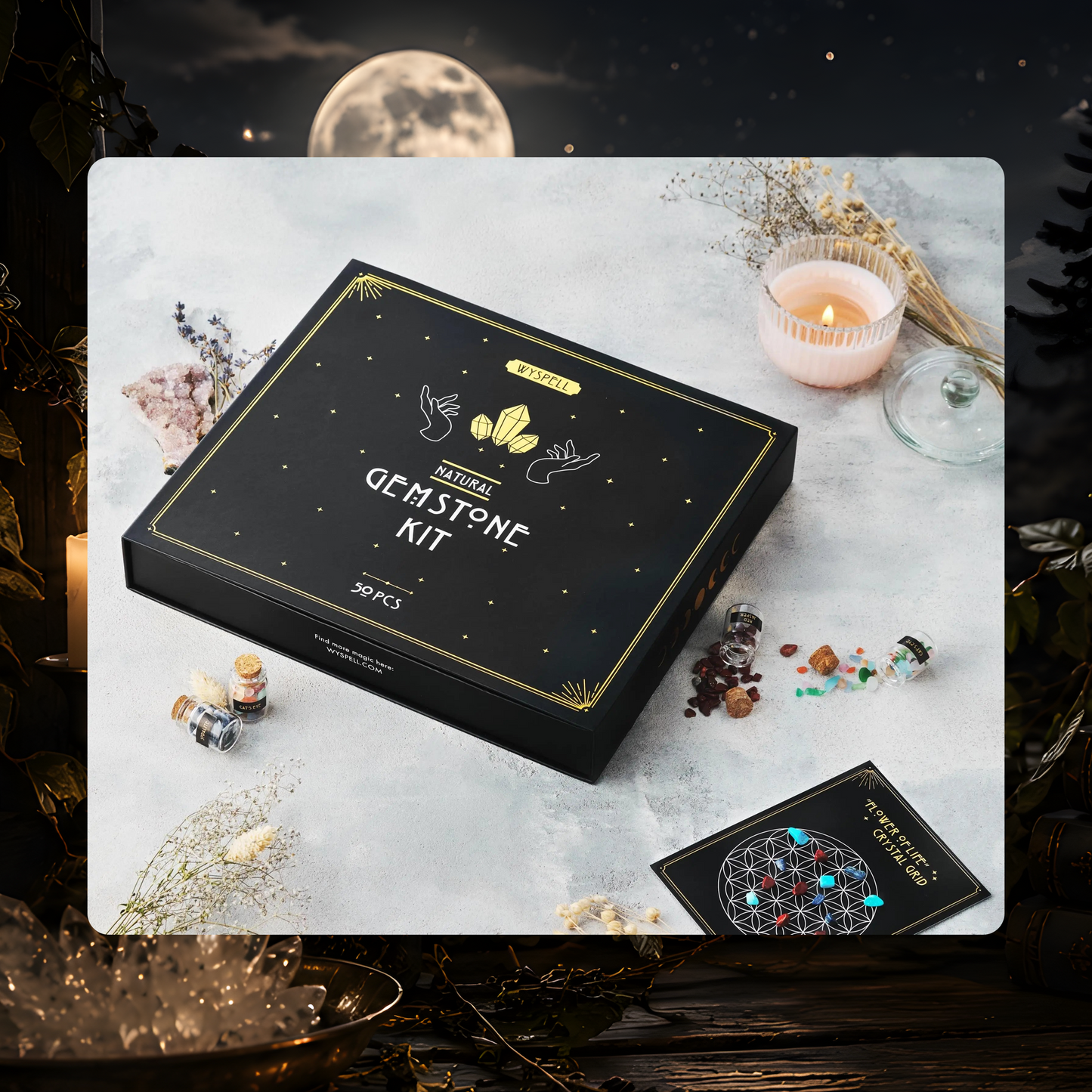 Gemstone Spell Jar Kit (50-Piece)