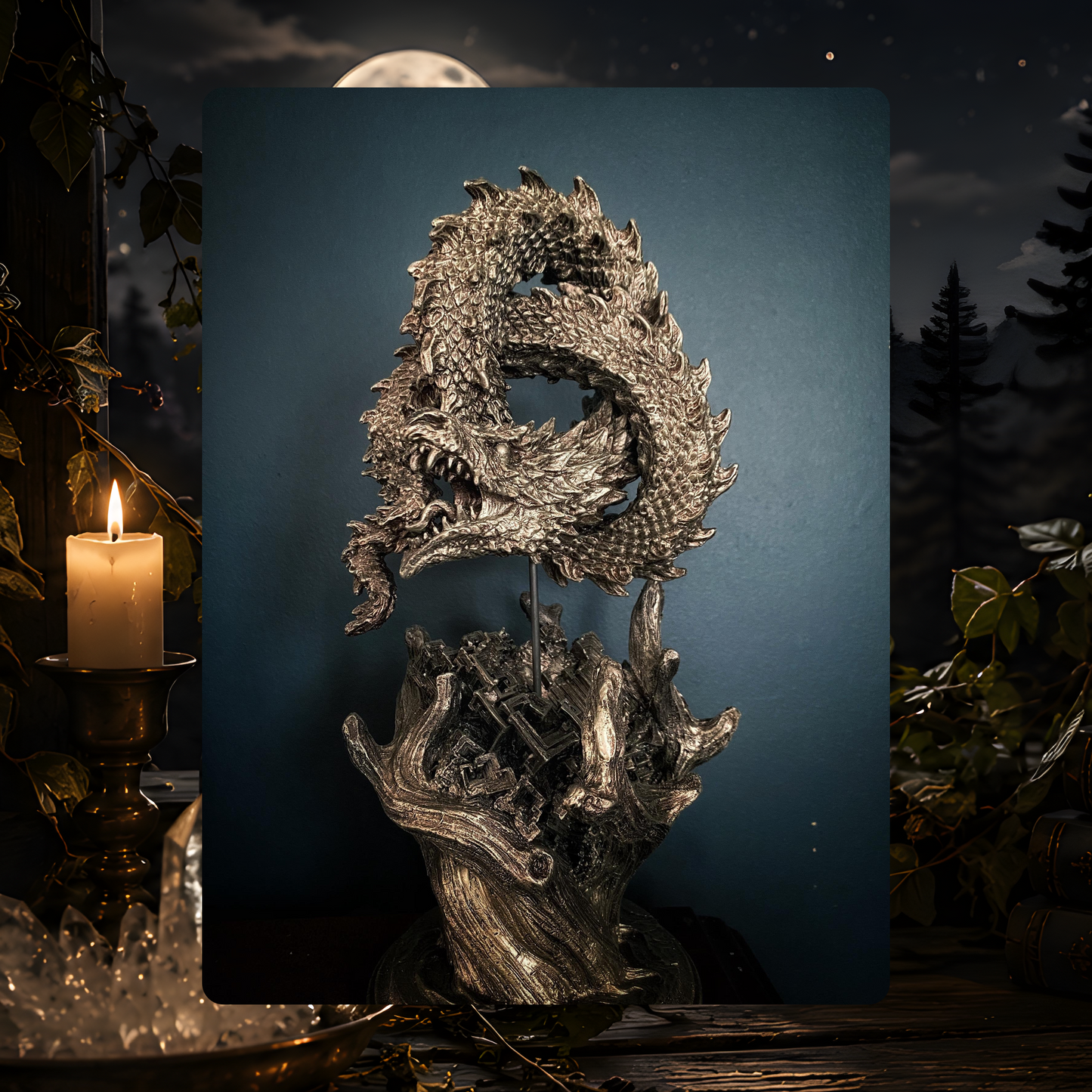 Ouroboros World Serpent Statue