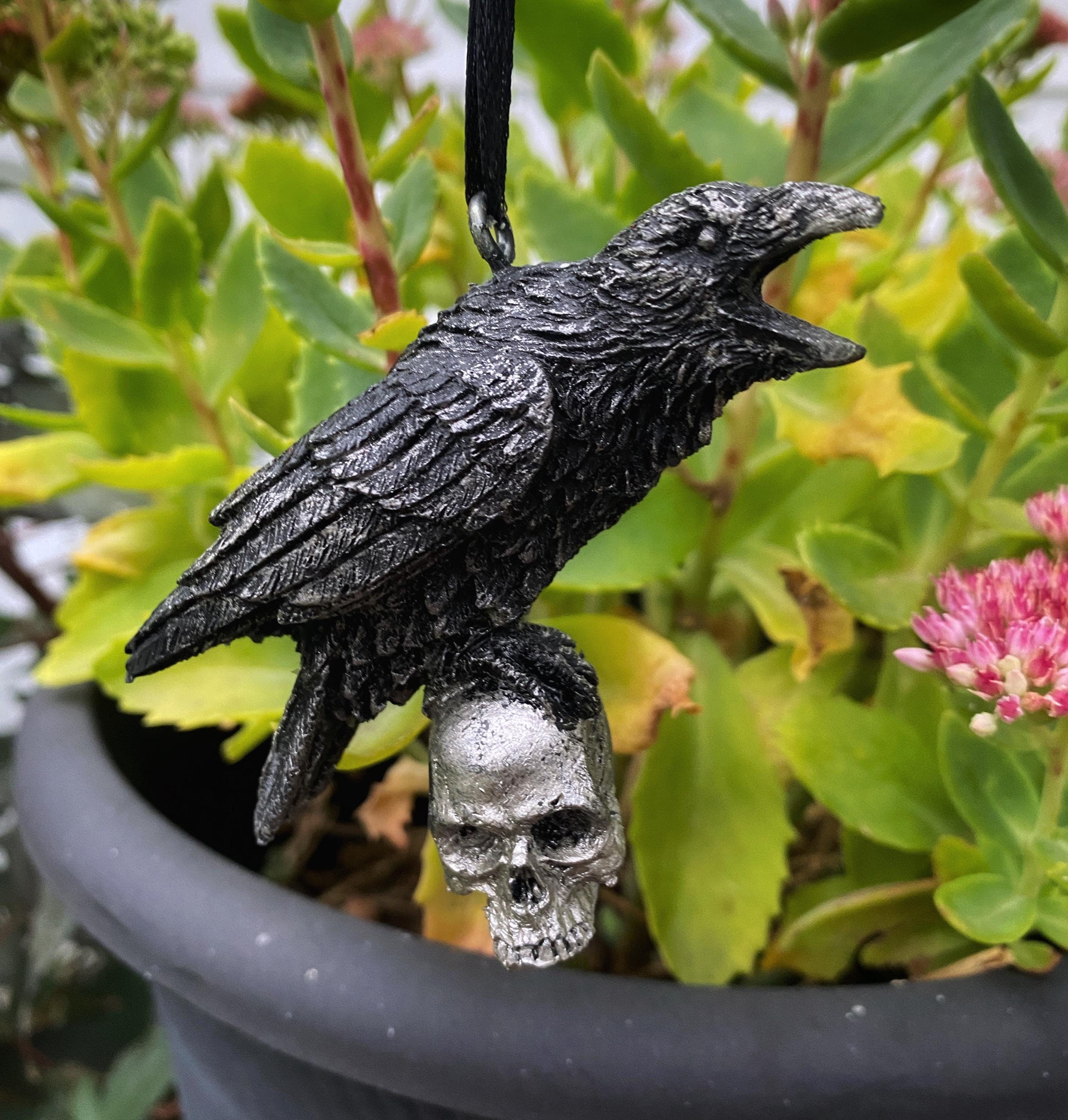 Raven & Skull Ornament