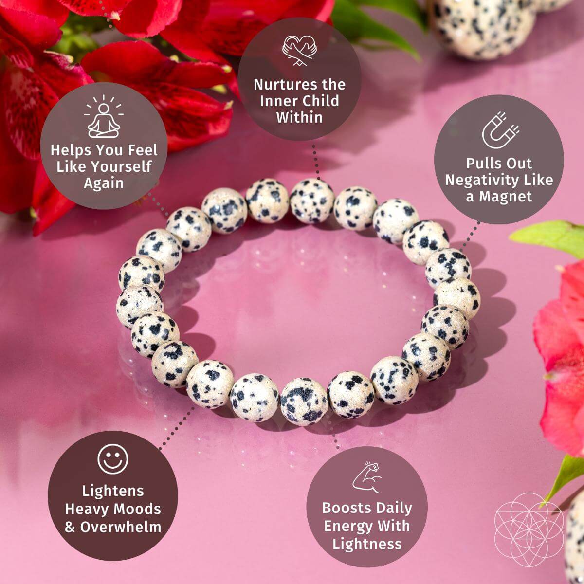 Dalmatian Jasper Bracelet - Emotional Reset