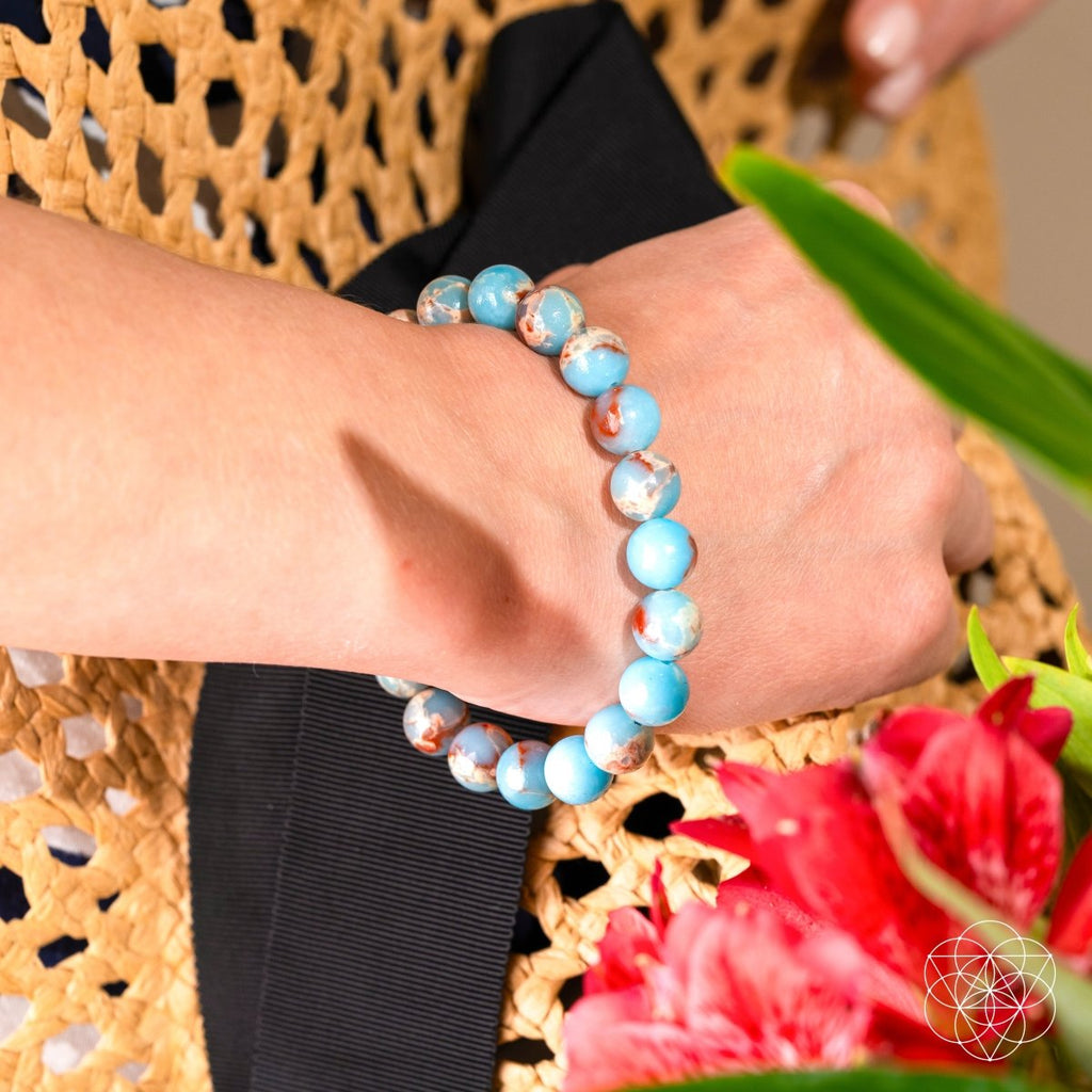 Aqua Terra Jasper Bracelet - Empath Shield