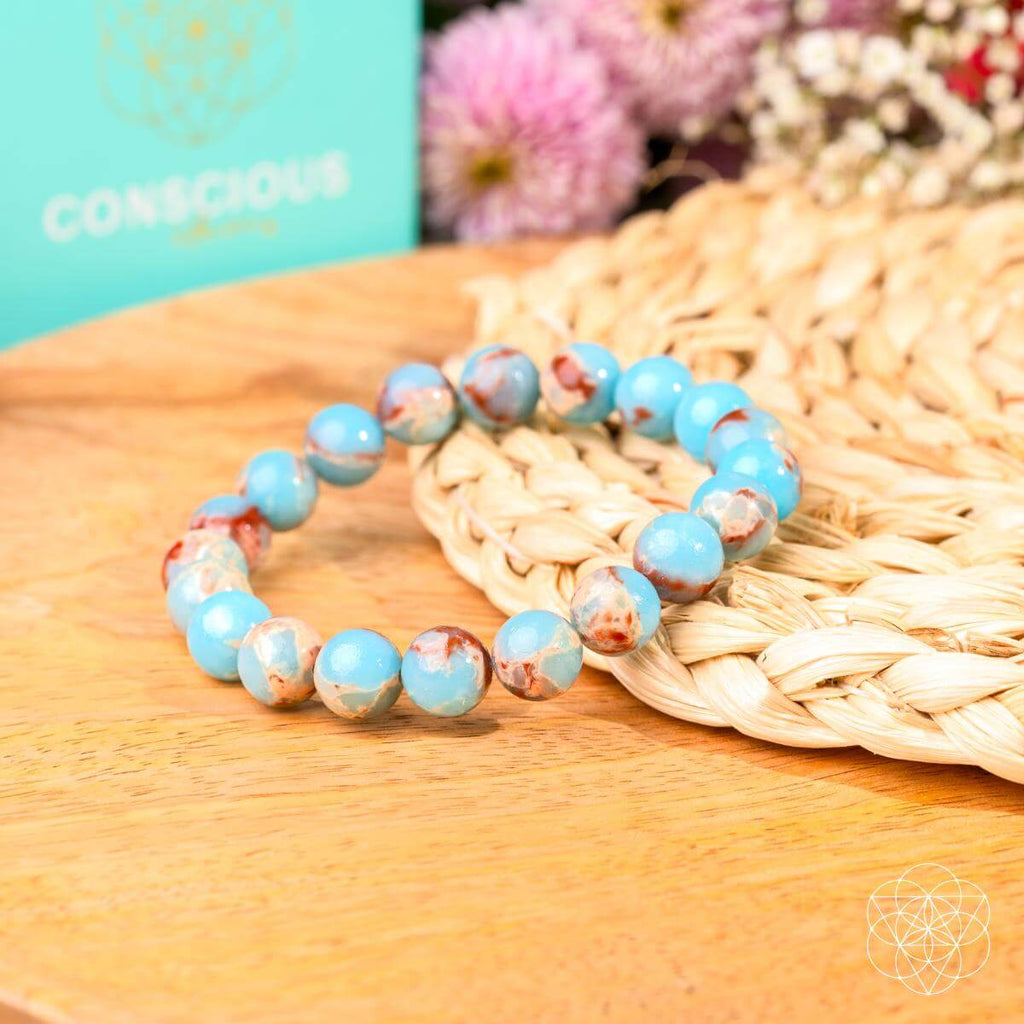 Aqua Terra Jasper Bracelet - Empath Shield