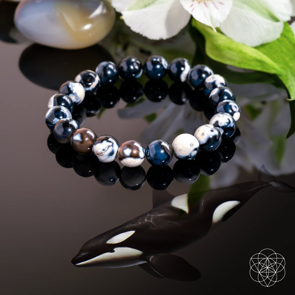 Orca Agate Bracelet - Deep Calm