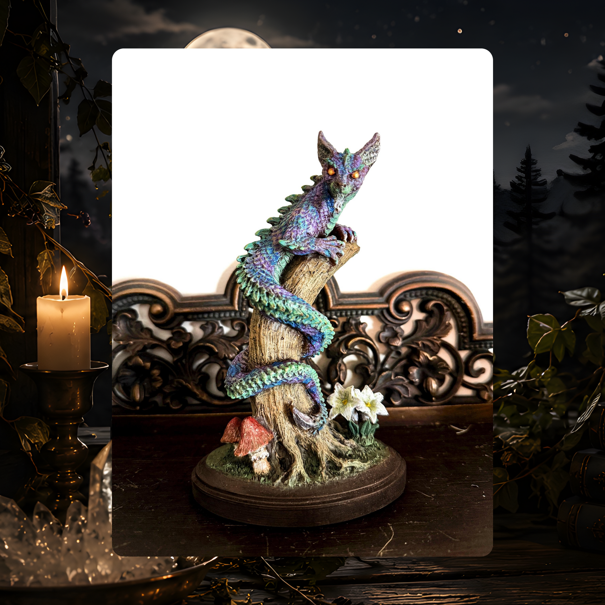 Tatzelwurm Dragon Cat Statue