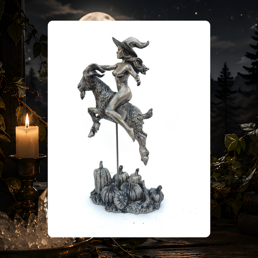 Witch's Sabbath Goat Rider Statue