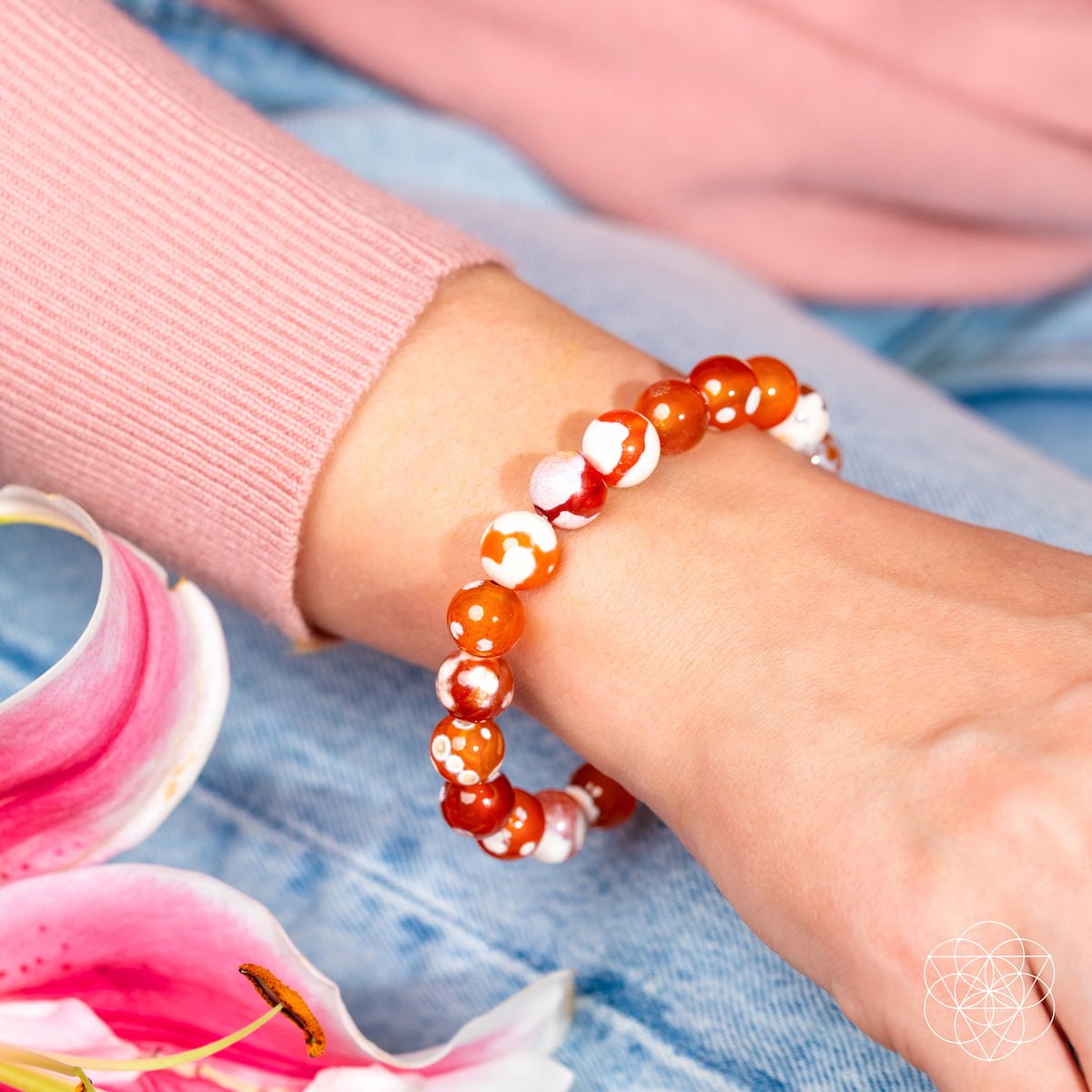 Carnelian & Orca Agate Bracelet - Feminine Force