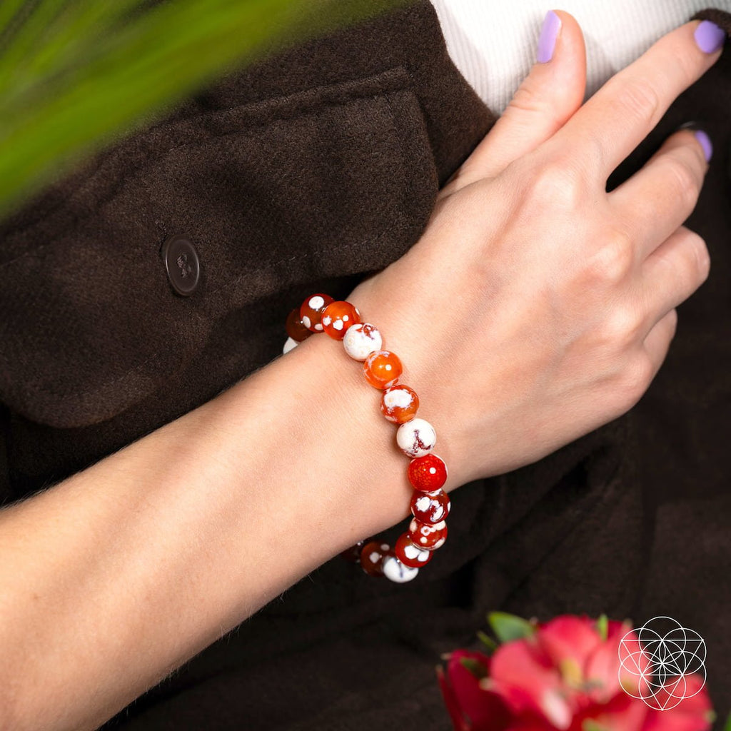 Carnelian & Orca Agate Bracelet - Feminine Force