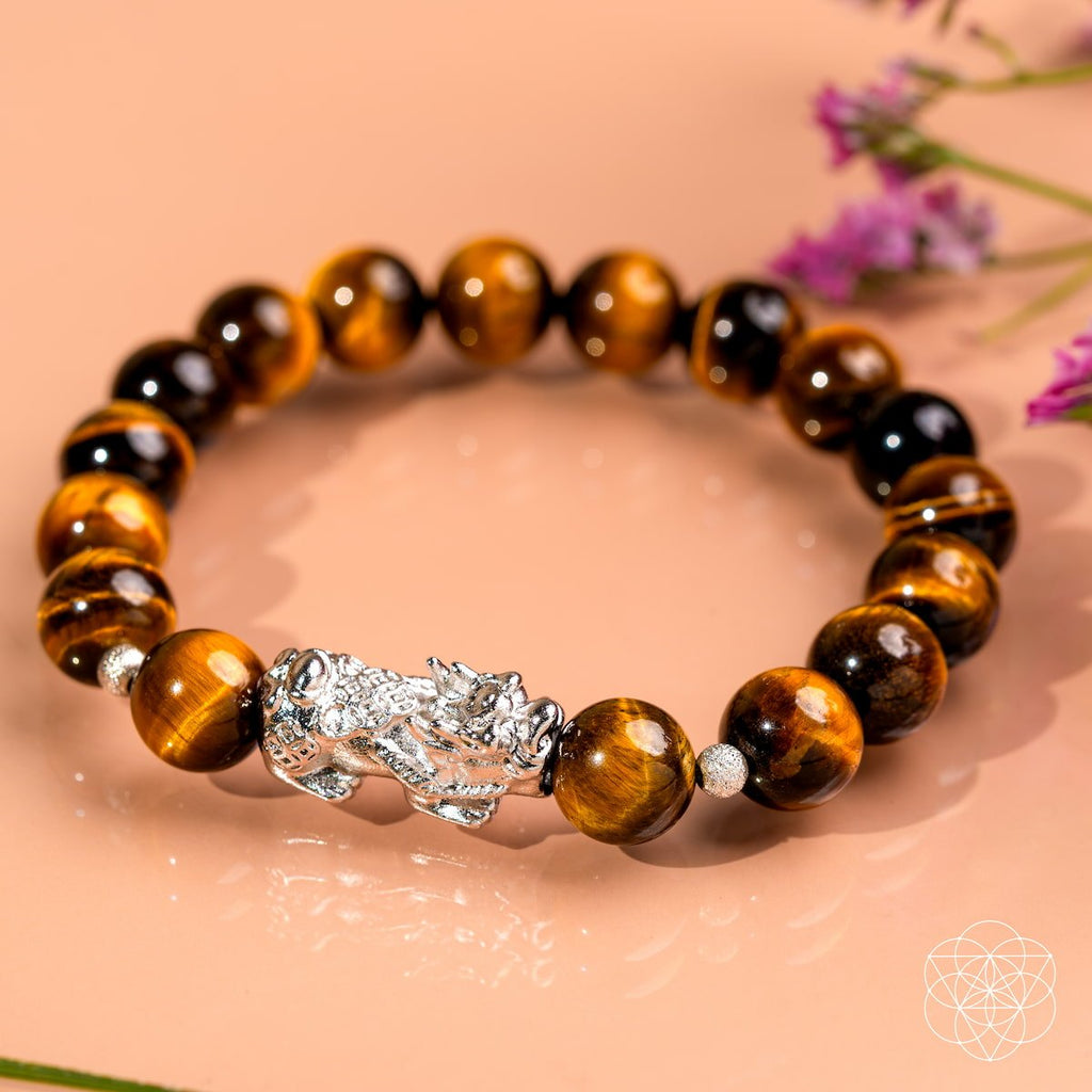 Tiger's Eye & Pixiu Bracelet - Fortune Flows