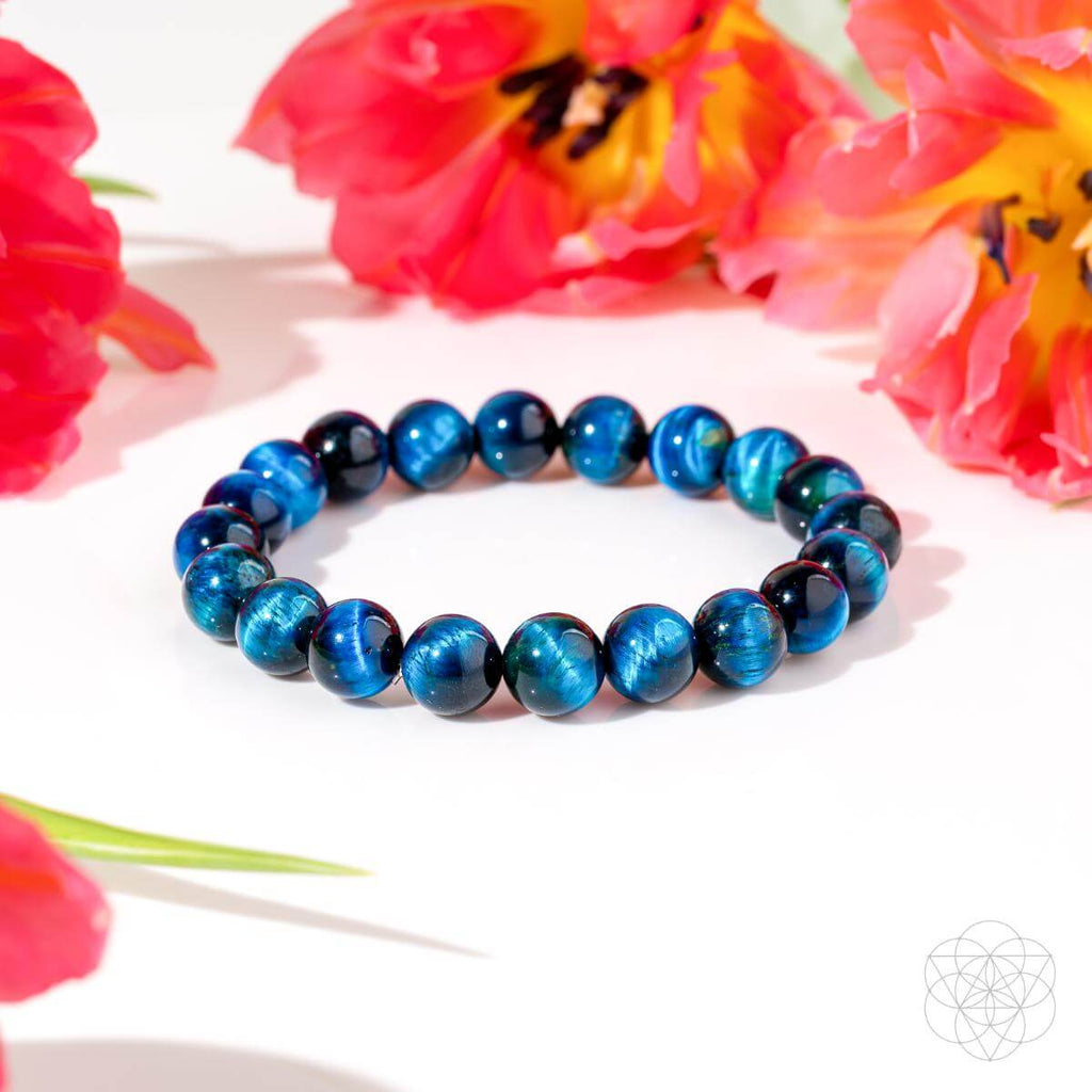 Royal Blue Tiger's Eye Bracelet - Hawk Focus