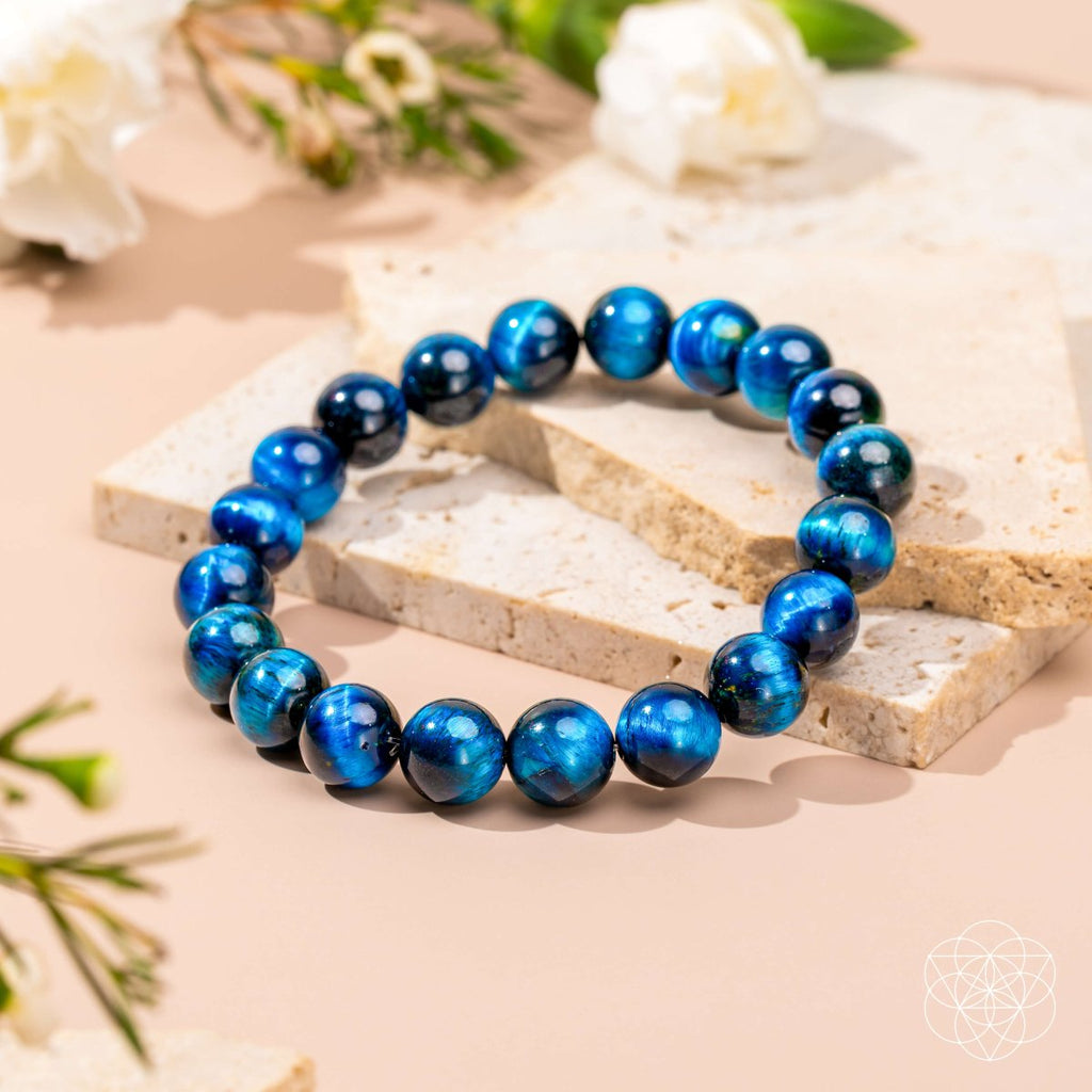 Royal Blue Tiger's Eye Bracelet - Hawk Focus