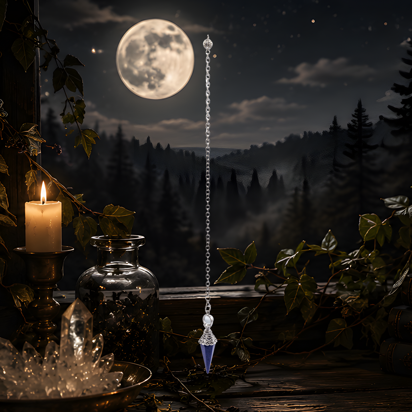 Ornate Lapis Lazuli Pendulum