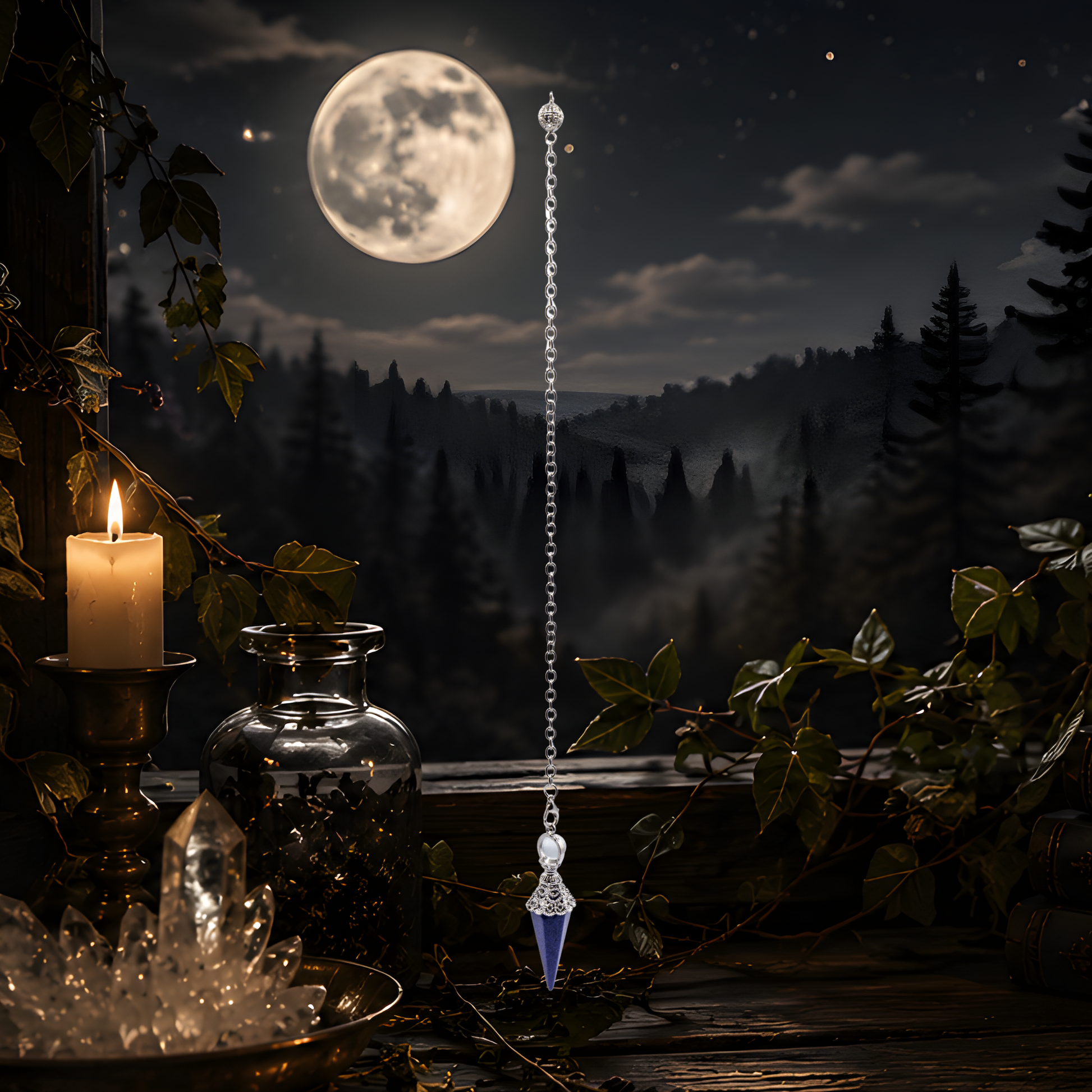 Ornate Lapis Lazuli Pendulum