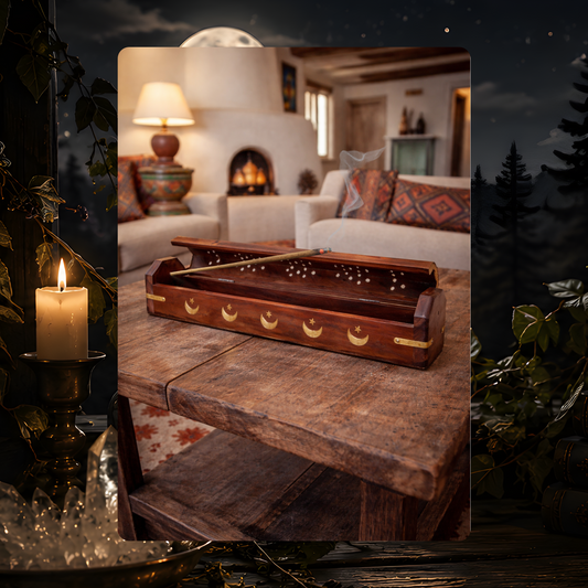 Moon & Stars Coffin Incense Burner