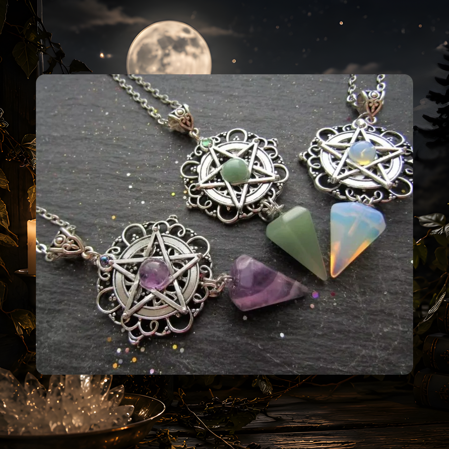 Pentacle Charm Necklace