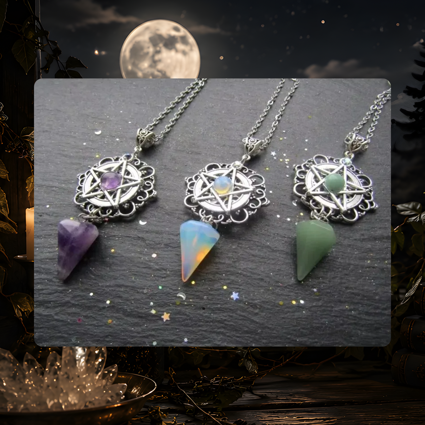 Pentacle Charm Necklace
