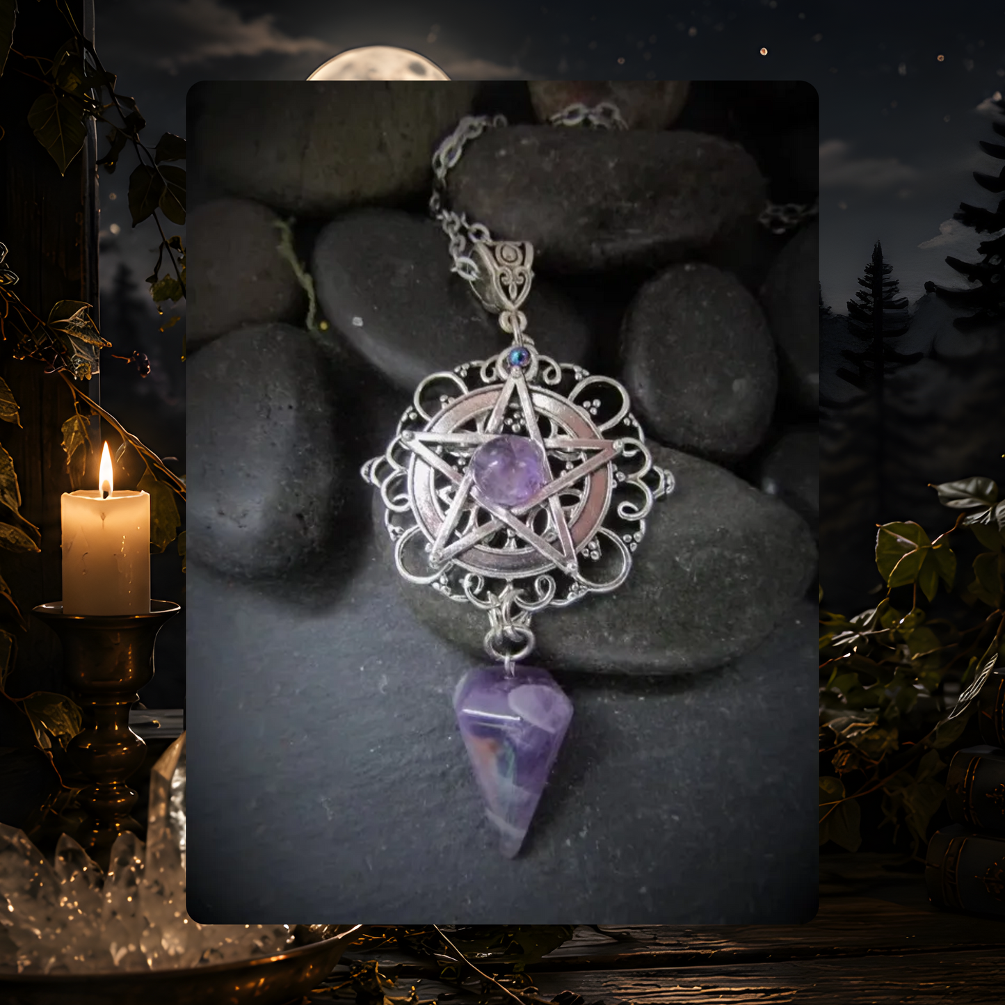 Pentacle Charm Necklace