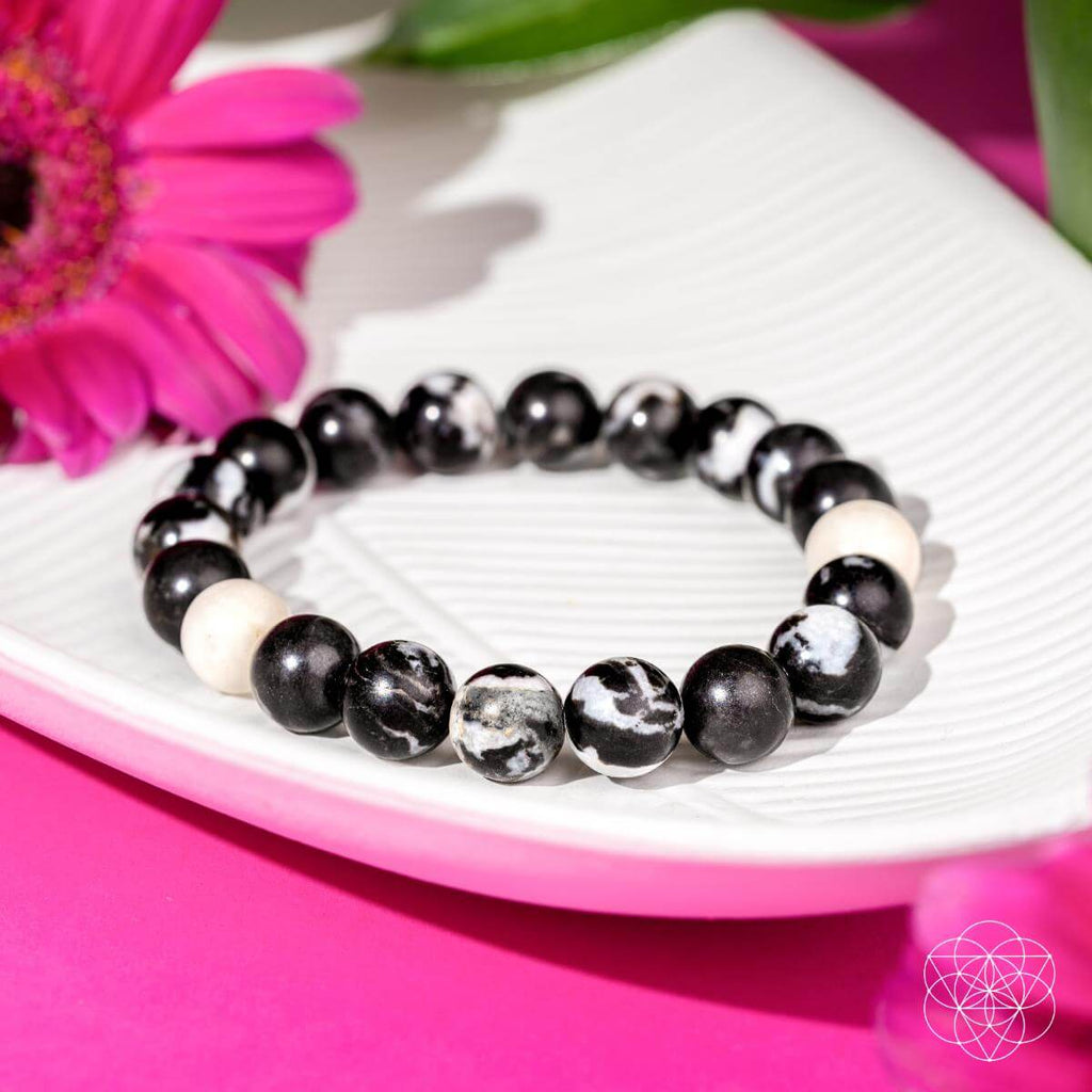Zebra Jasper Bracelet - Permission to Pause