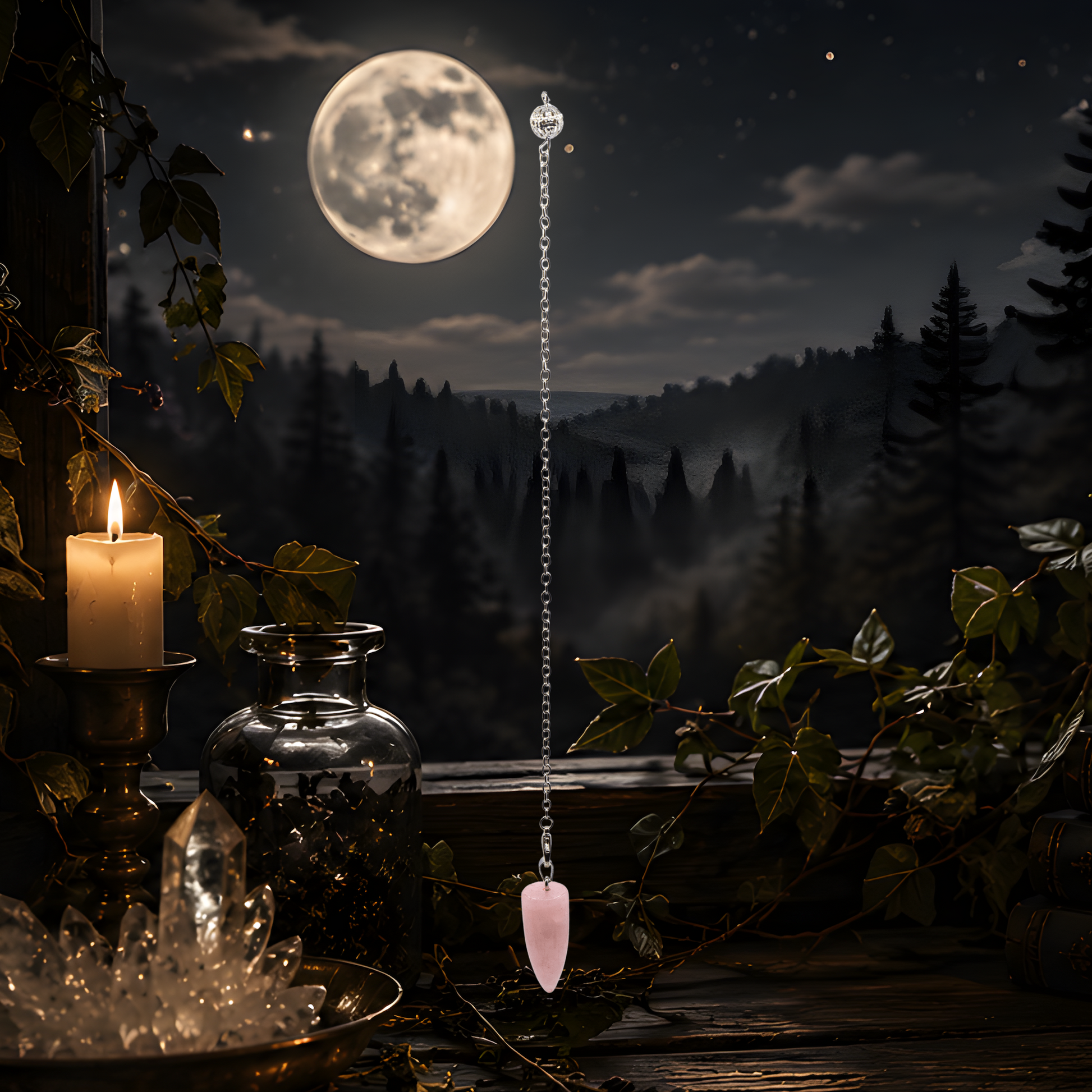 Rose Quartz Teardrop Pendulum
