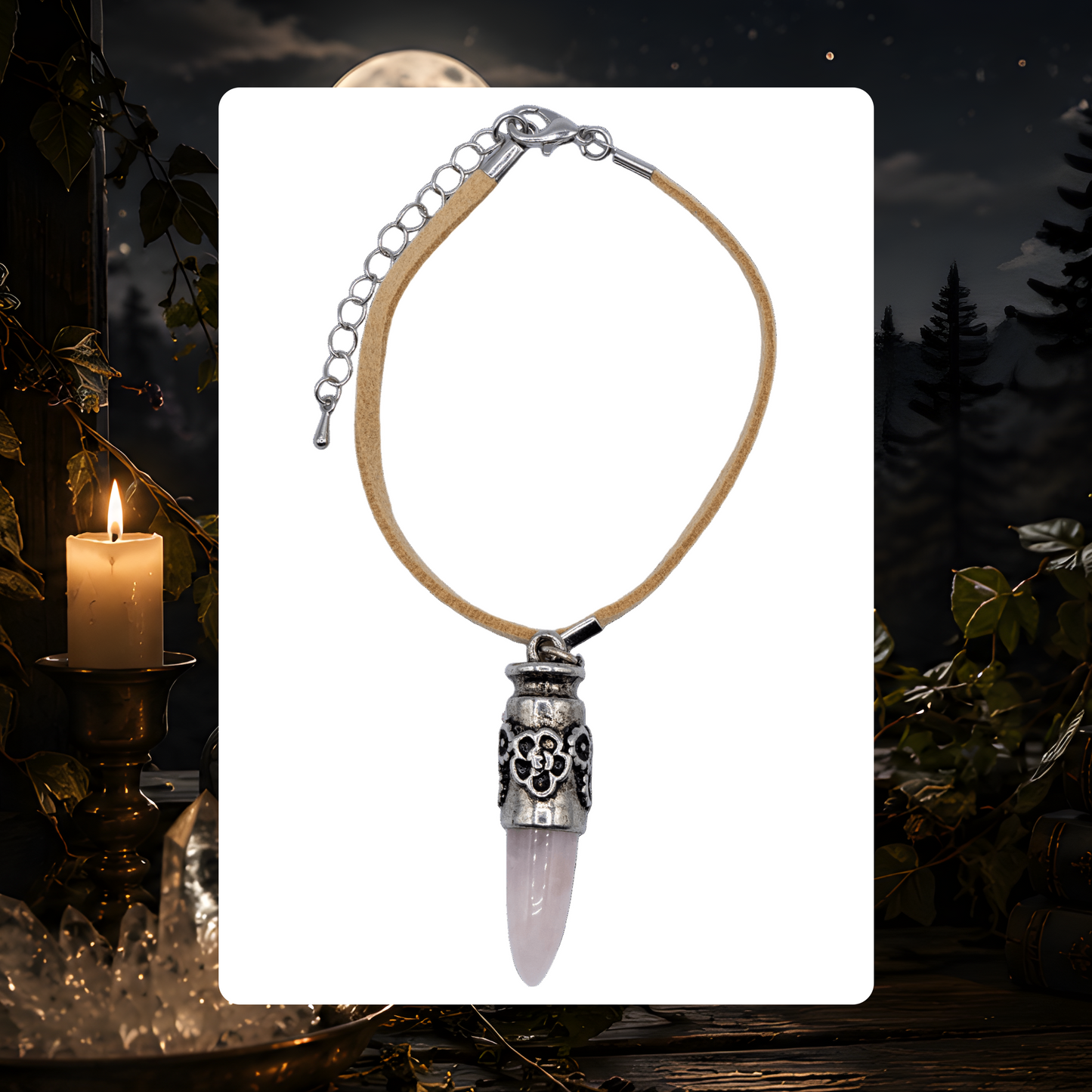 Rose Quartz Polished Point Bracelet