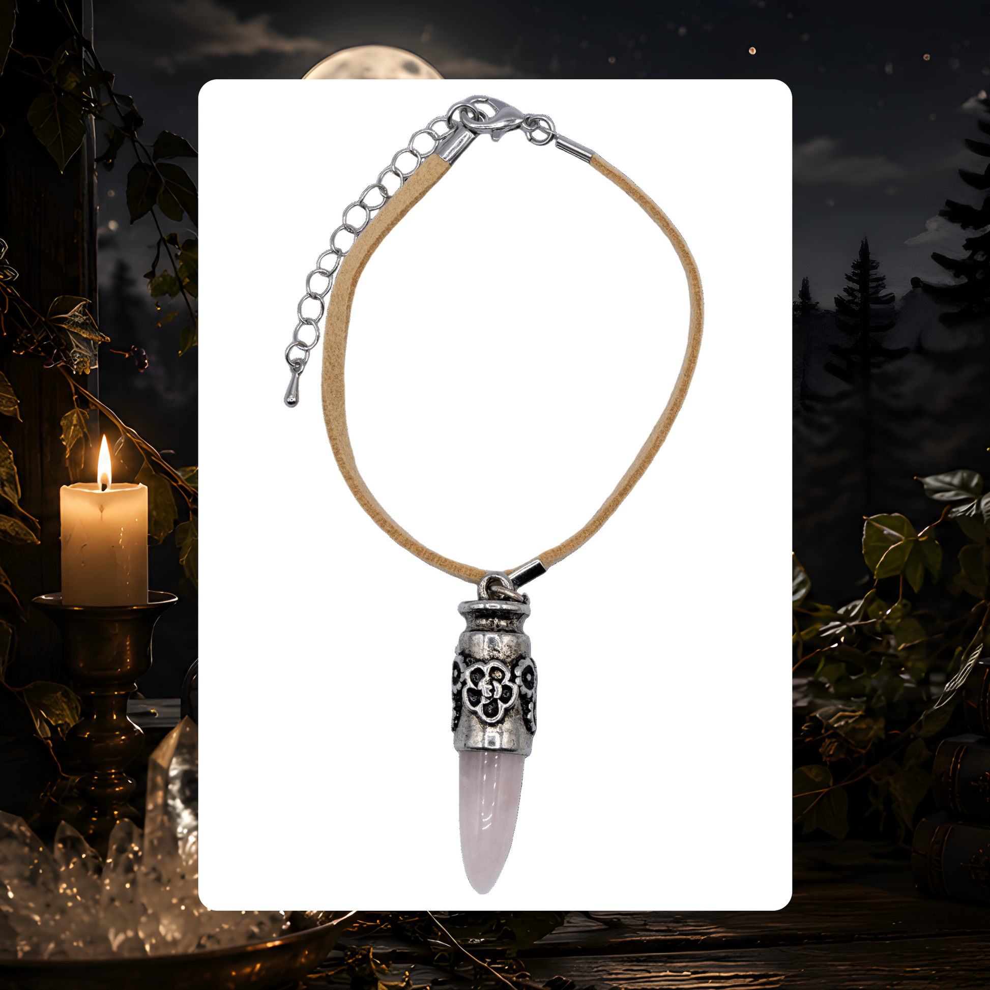 Rose Quartz Polished Point Bracelet