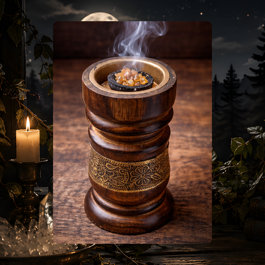 Wooden Charcoal Resin Incense Burner